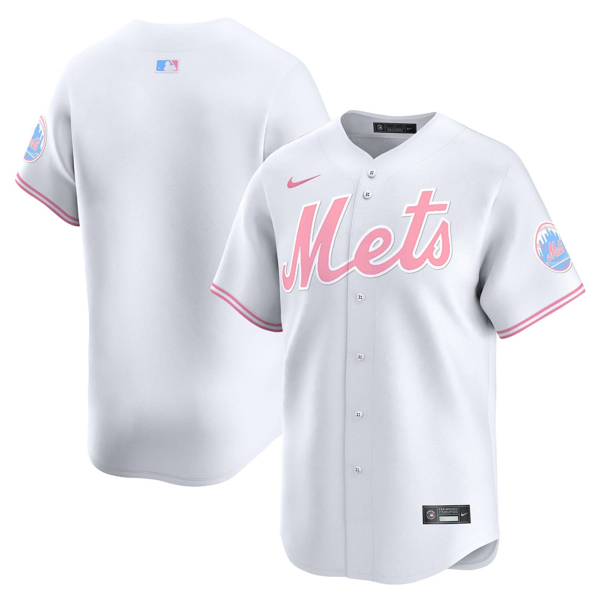 Men's Mets Bubblegum Pink Vapor Premier Limited Jersey - All Stitched