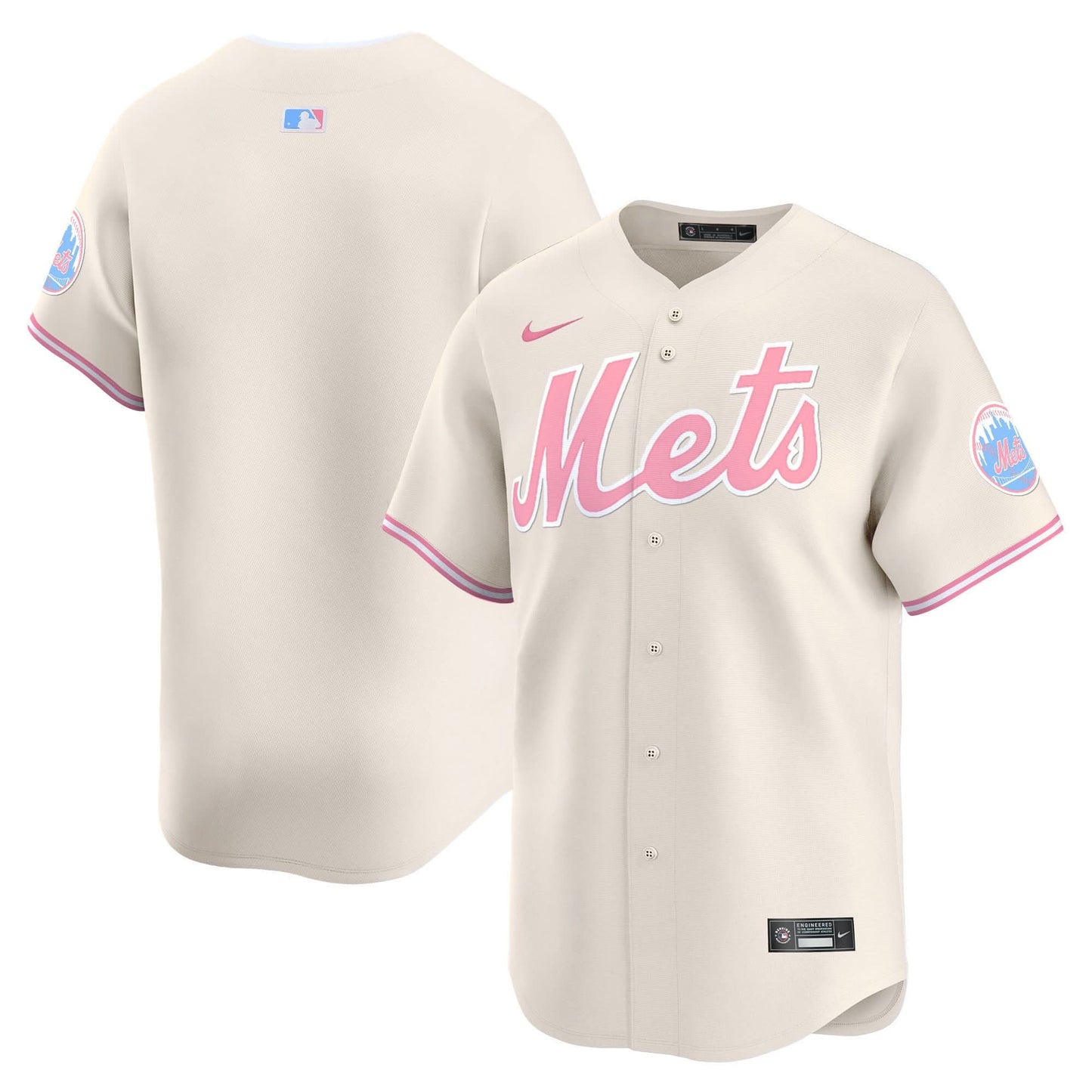 Men's Mets Bubblegum Pink Vapor Premier Limited Jersey - All Stitched