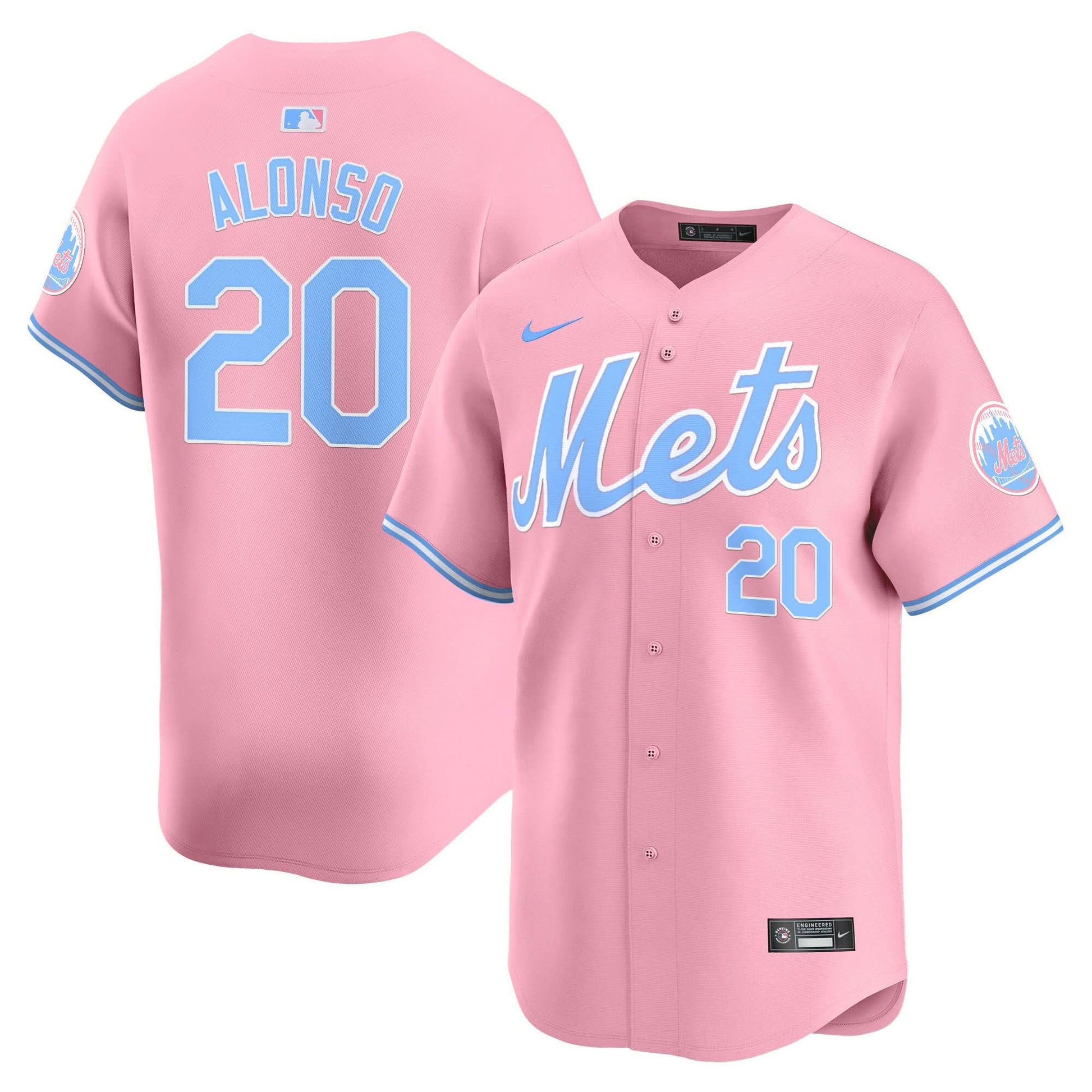 Men's Mets Bubblegum Pink Vapor Premier Limited Jersey - All Stitched
