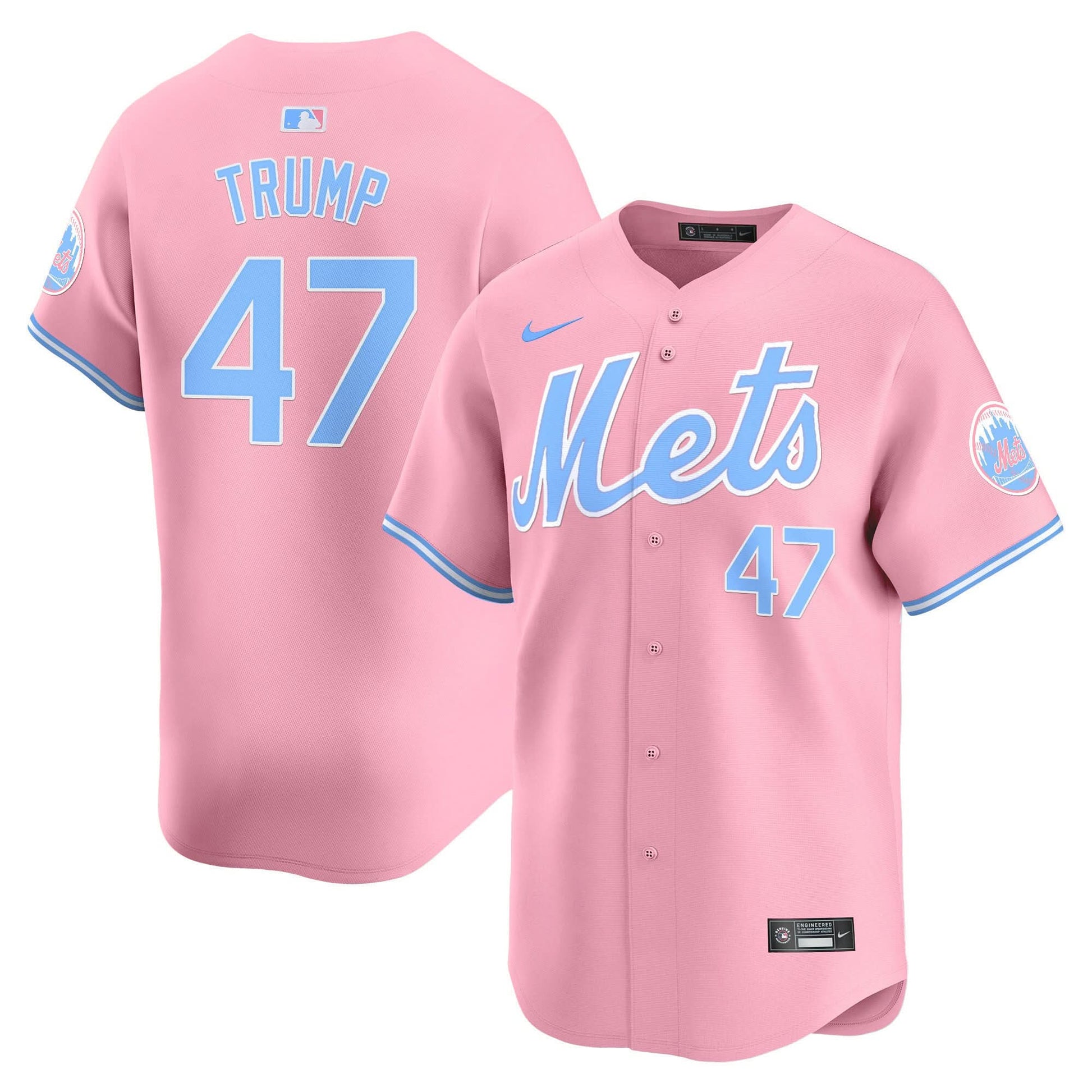 Men's Mets Bubblegum Pink Vapor Premier Limited Jersey - All Stitched