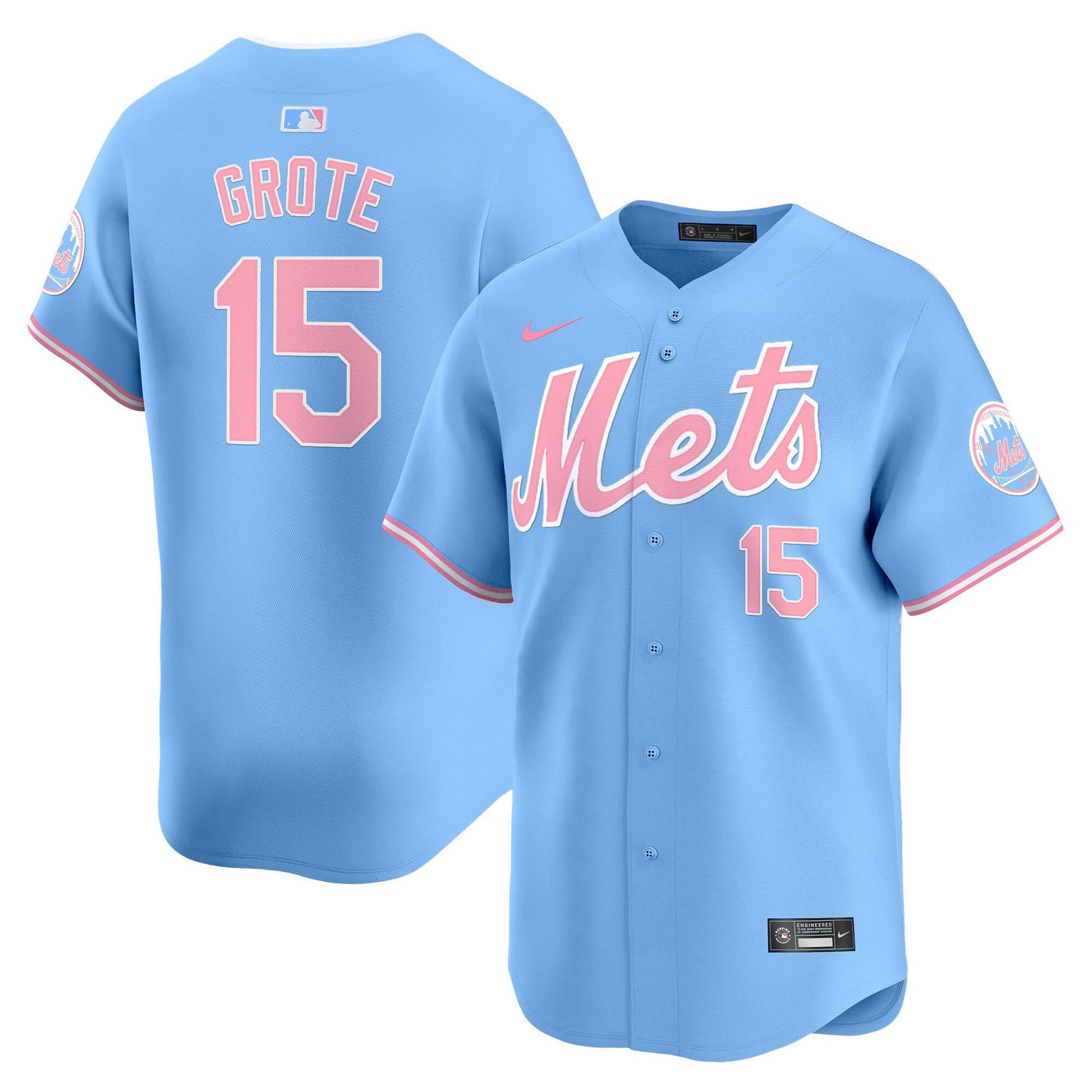 Men's Mets Bubblegum Pink Vapor Premier Limited Jersey - All Stitched