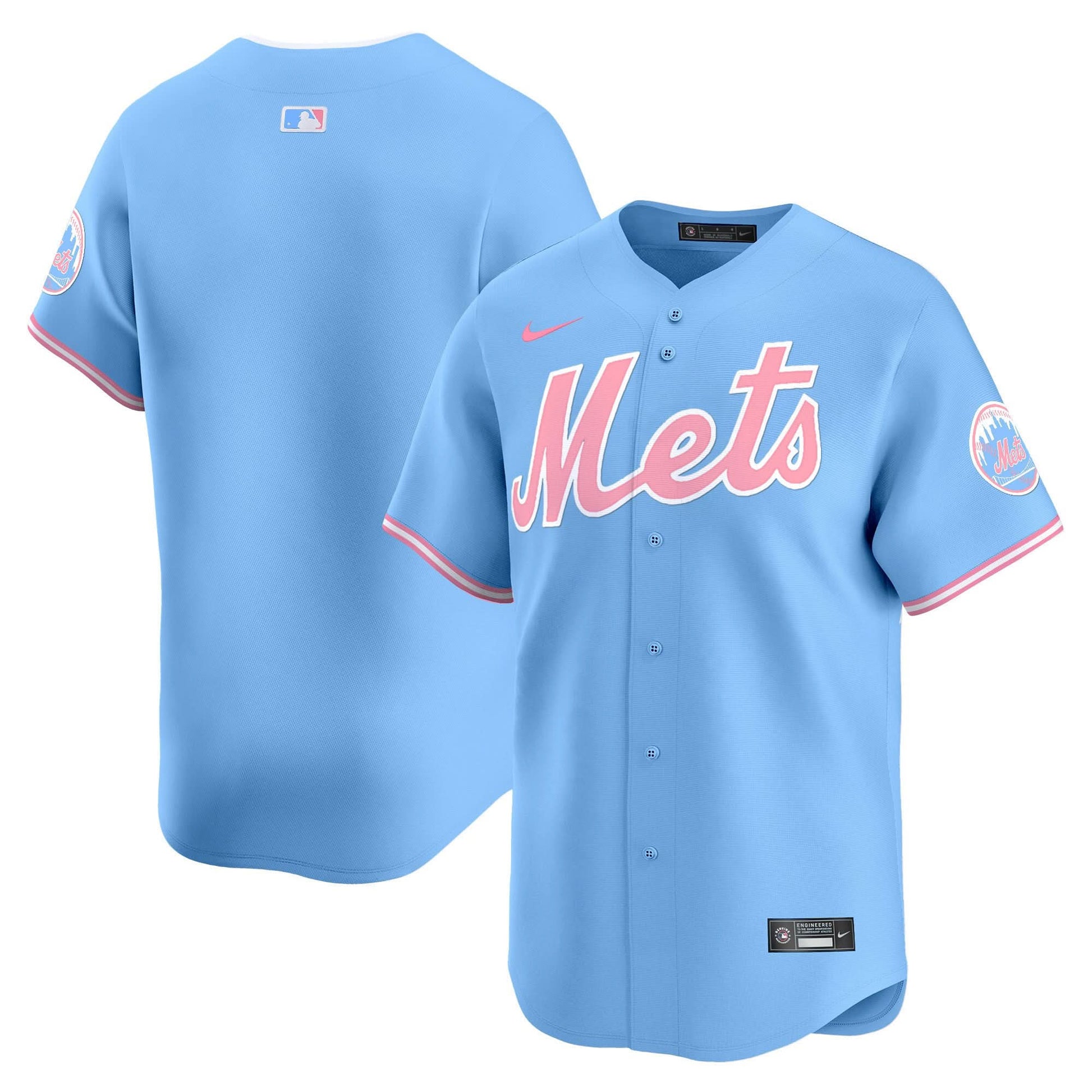 Men's Mets Bubblegum Pink Vapor Premier Limited Jersey - All Stitched