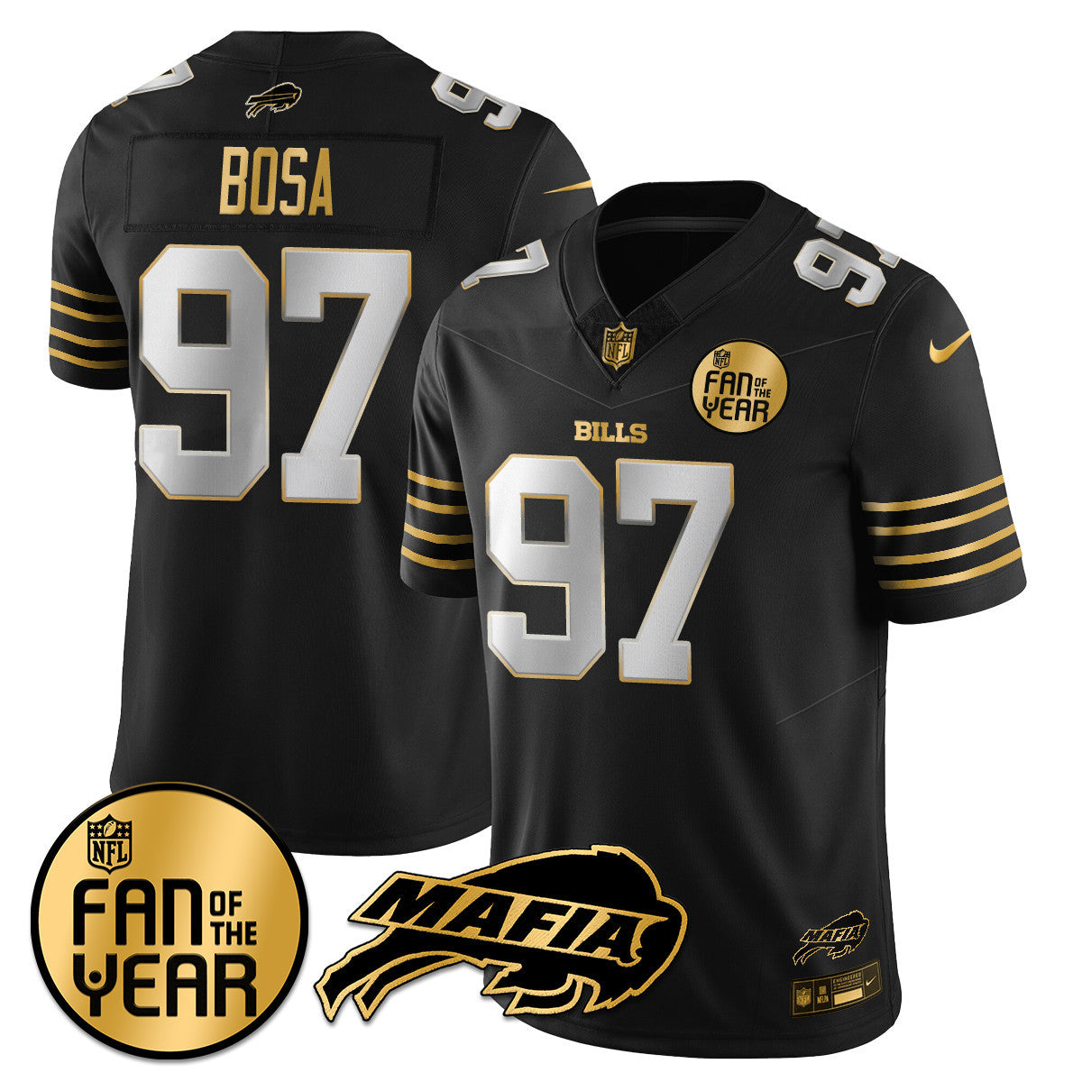 Men's Buffalo Bills "Fan Of The Year" Jersey - All Stitched