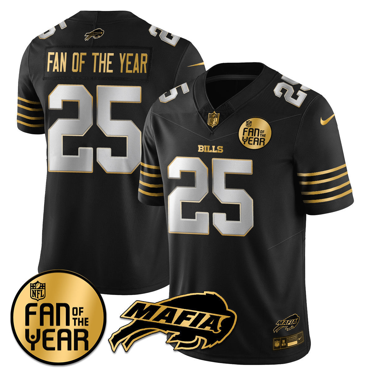 Men's Buffalo Bills "Fan Of The Year" Jersey - All Stitched