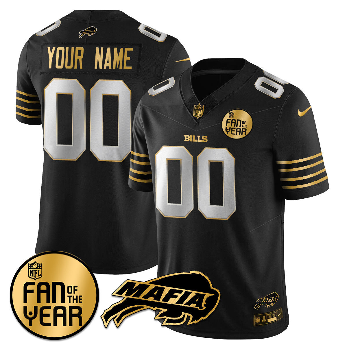 Men's Buffalo Bills "Fan Of The Year" Jersey - All Stitched