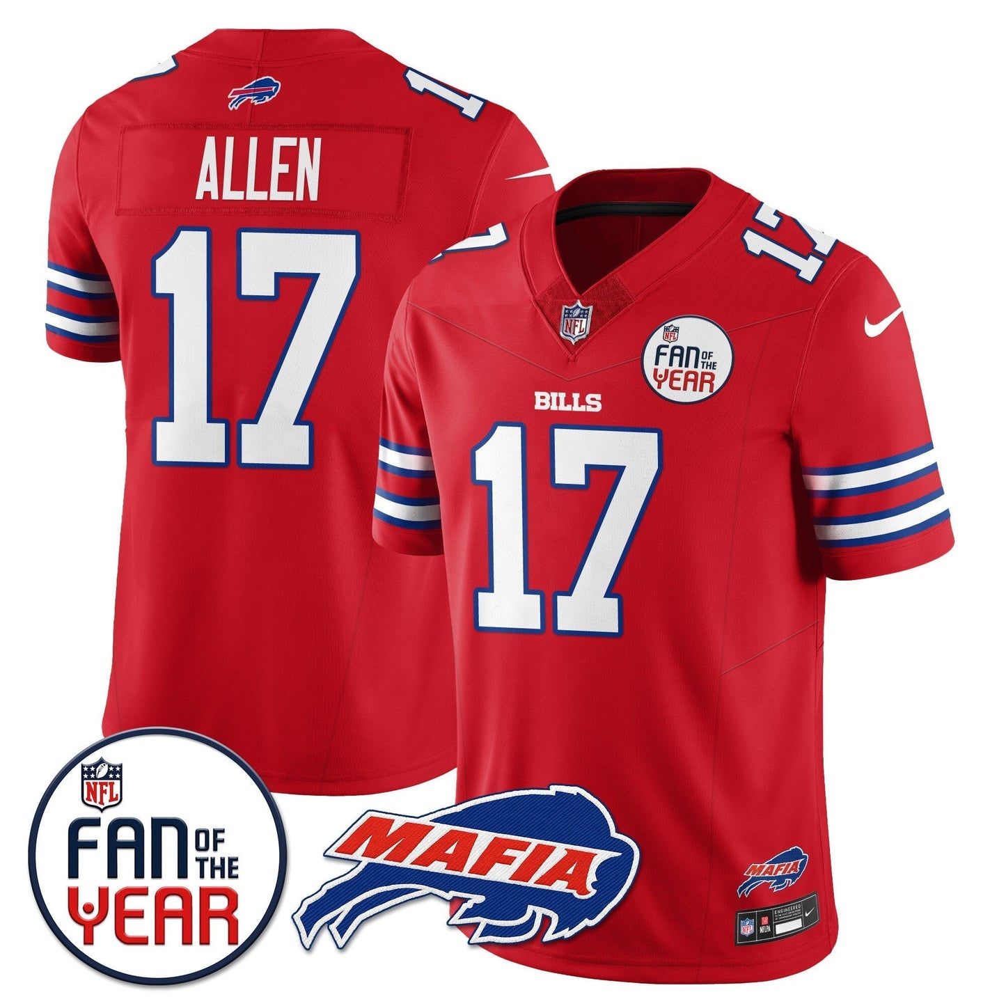 Men's Buffalo Bills "Fan Of The Year" Jersey - All Stitched