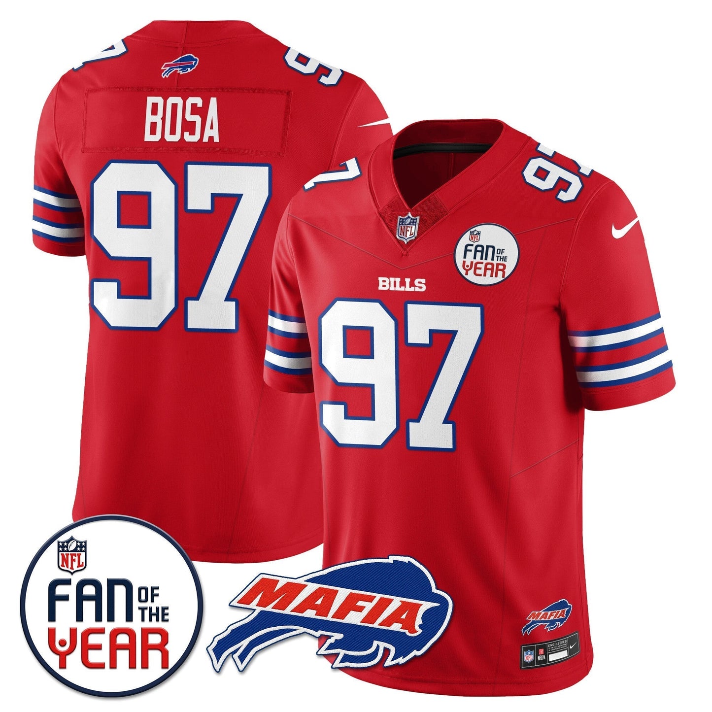 Men's Buffalo Bills "Fan Of The Year" Jersey - All Stitched