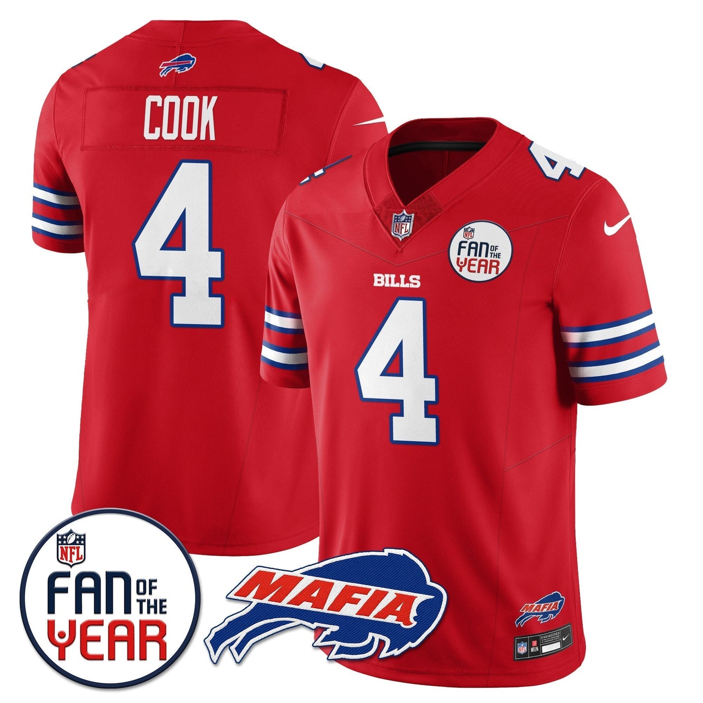 Men's Buffalo Bills "Fan Of The Year" Jersey - All Stitched