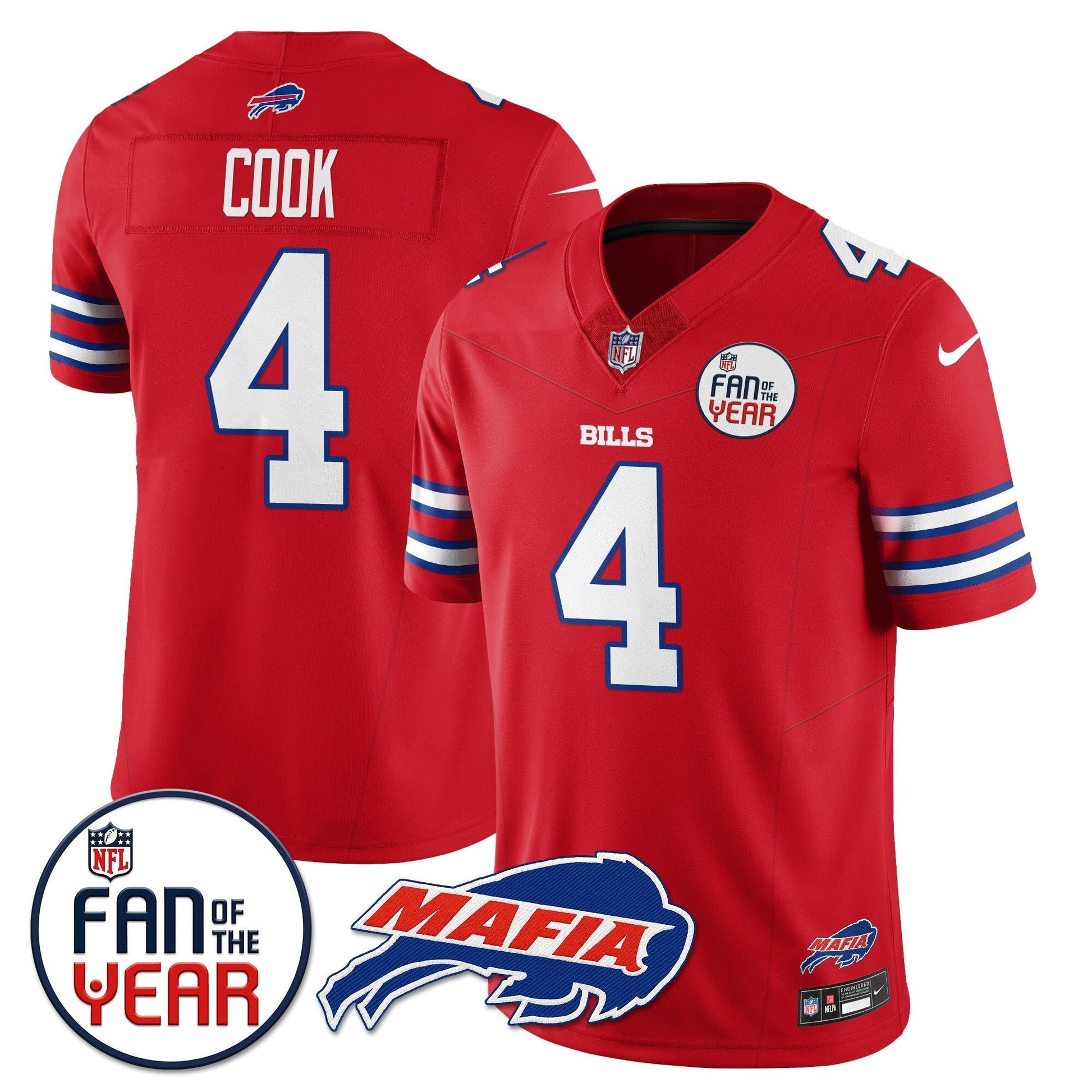Men's Buffalo Bills "Fan Of The Year" Jersey - All Stitched