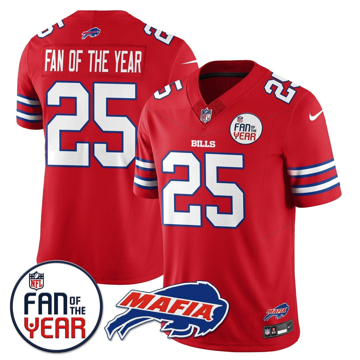 Men's Buffalo Bills "Fan Of The Year" Jersey - All Stitched