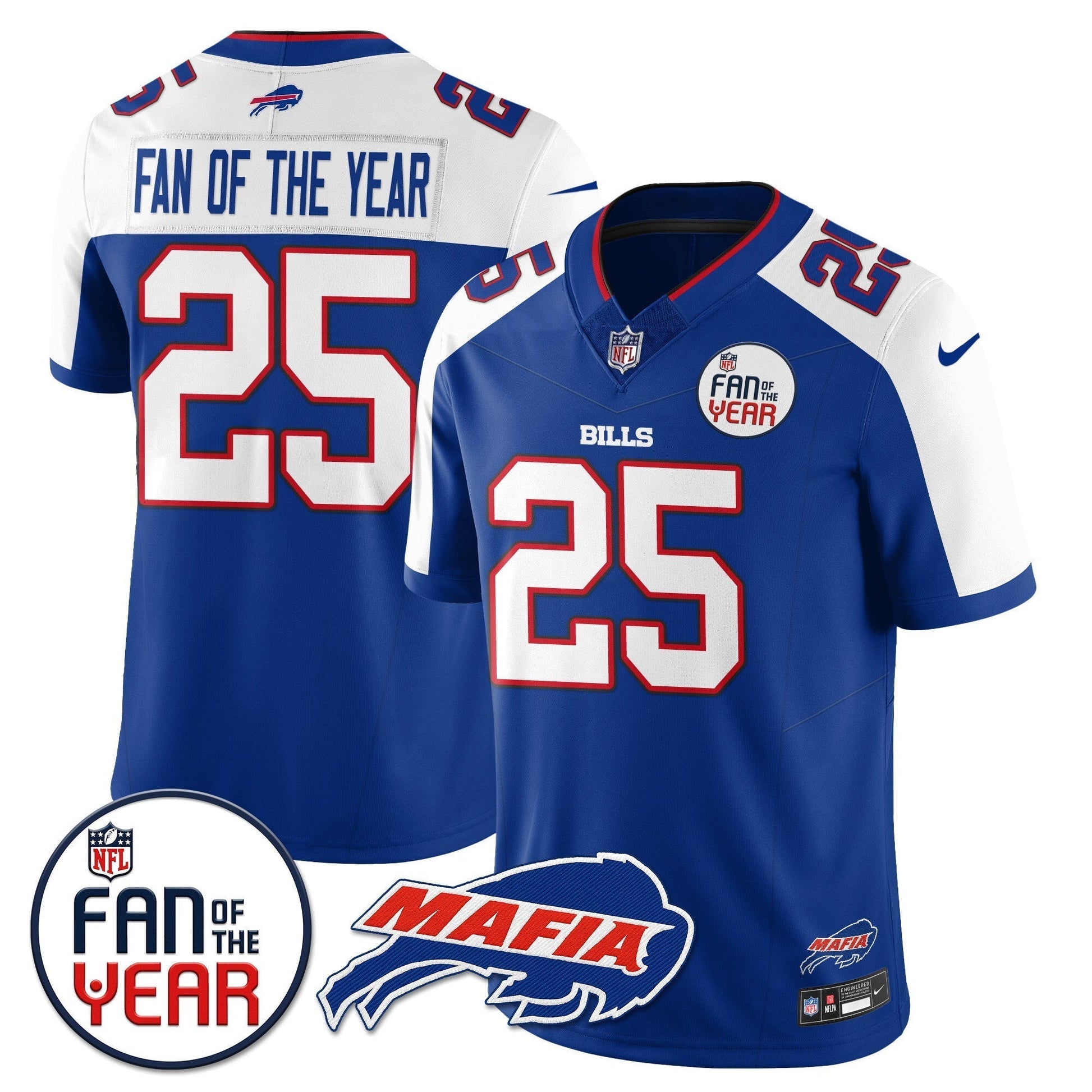 Men's Buffalo Bills "Fan Of The Year" Jersey - All Stitched