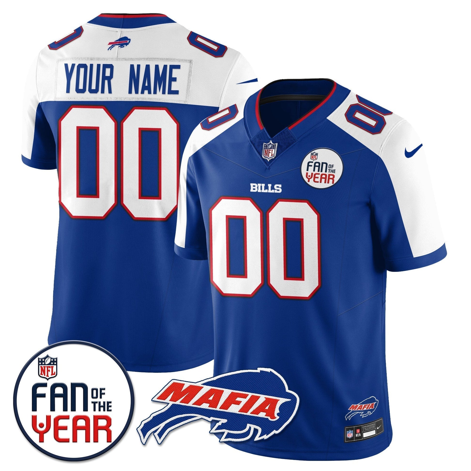 Men's Buffalo Bills "Fan Of The Year" Jersey - All Stitched