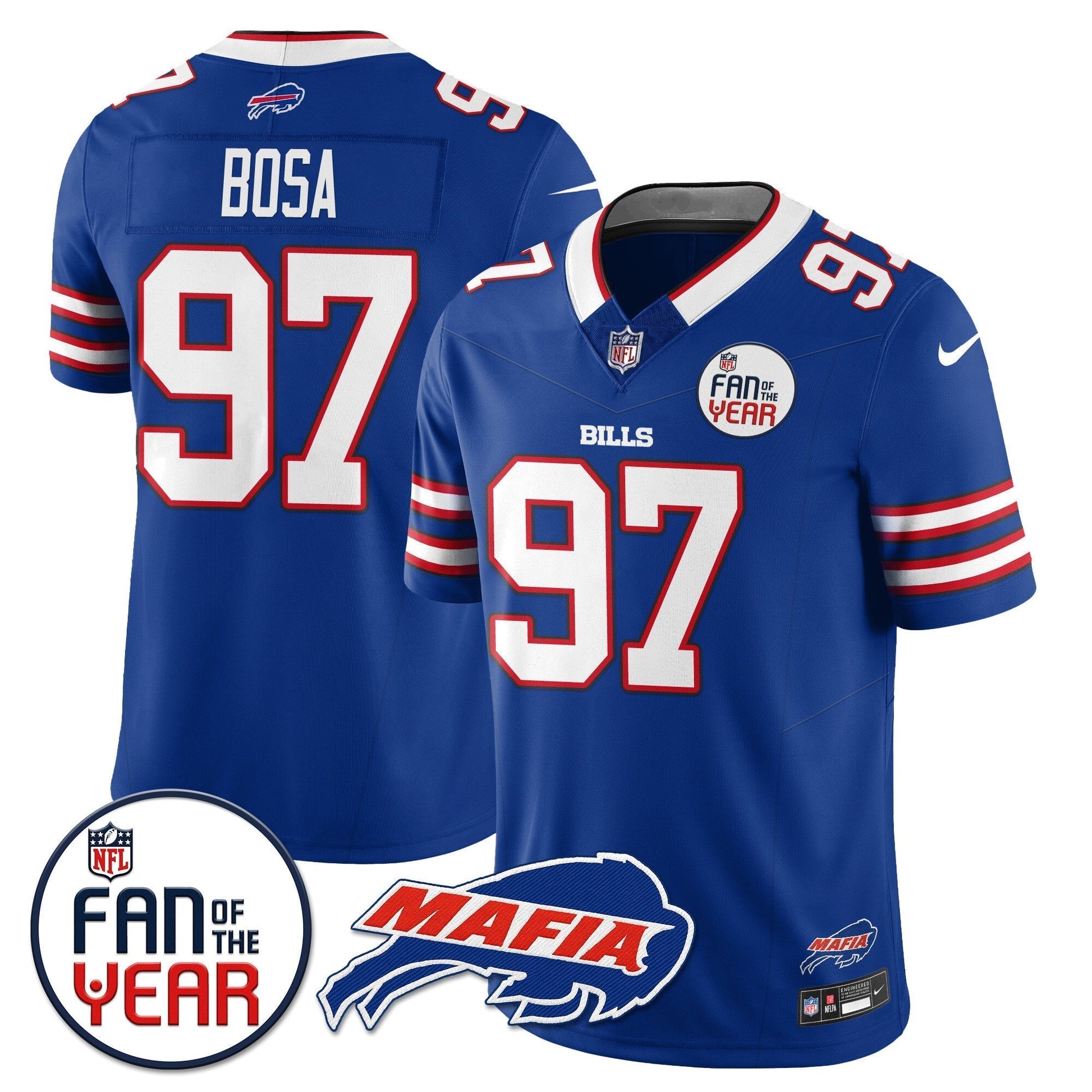 Men's Buffalo Bills "Fan Of The Year" Jersey - All Stitched