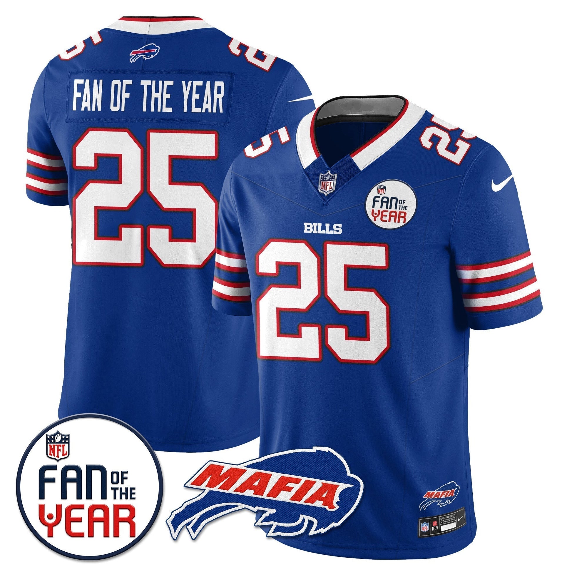 Men's Buffalo Bills "Fan Of The Year" Jersey - All Stitched