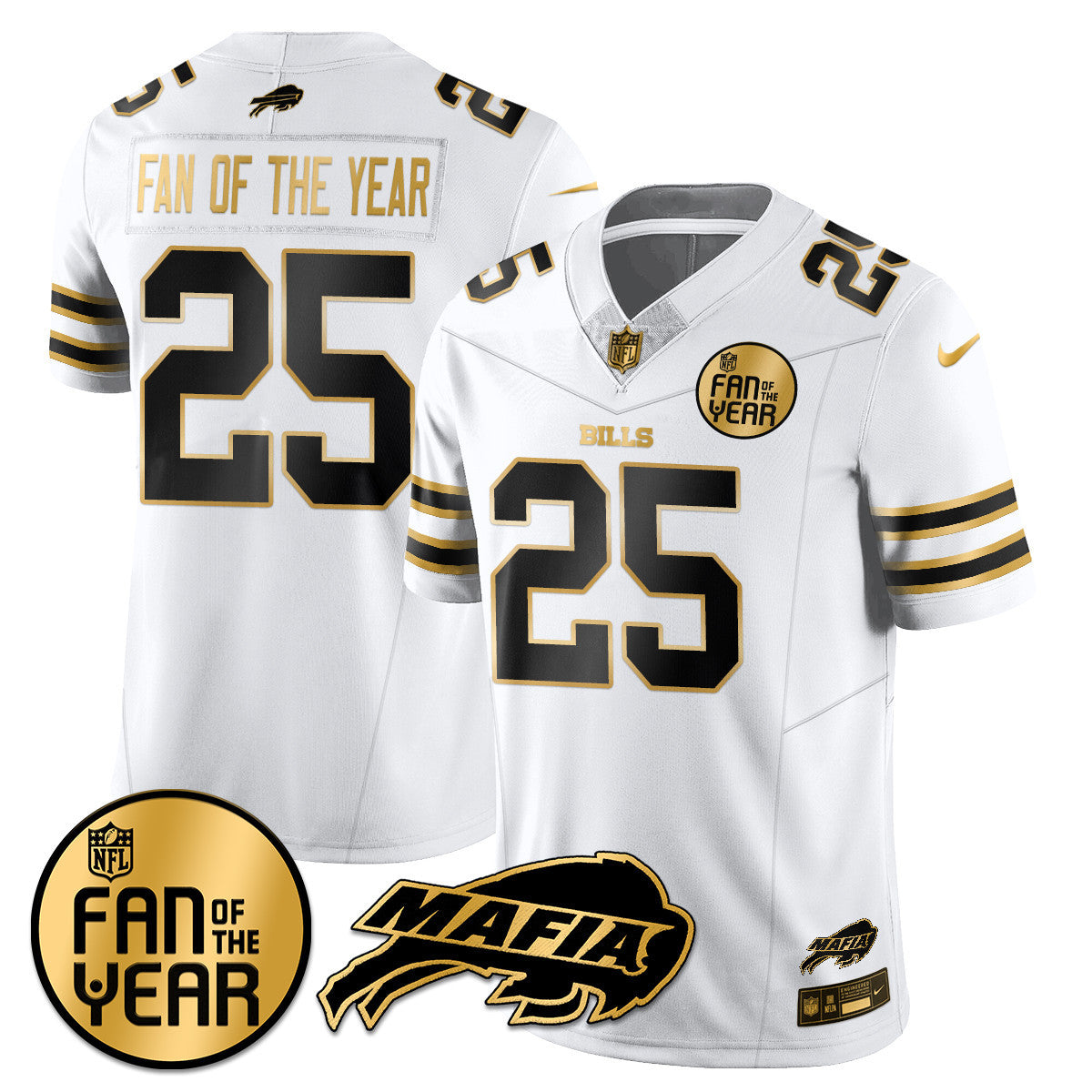 Men's Buffalo Bills "Fan Of The Year" Jersey - All Stitched