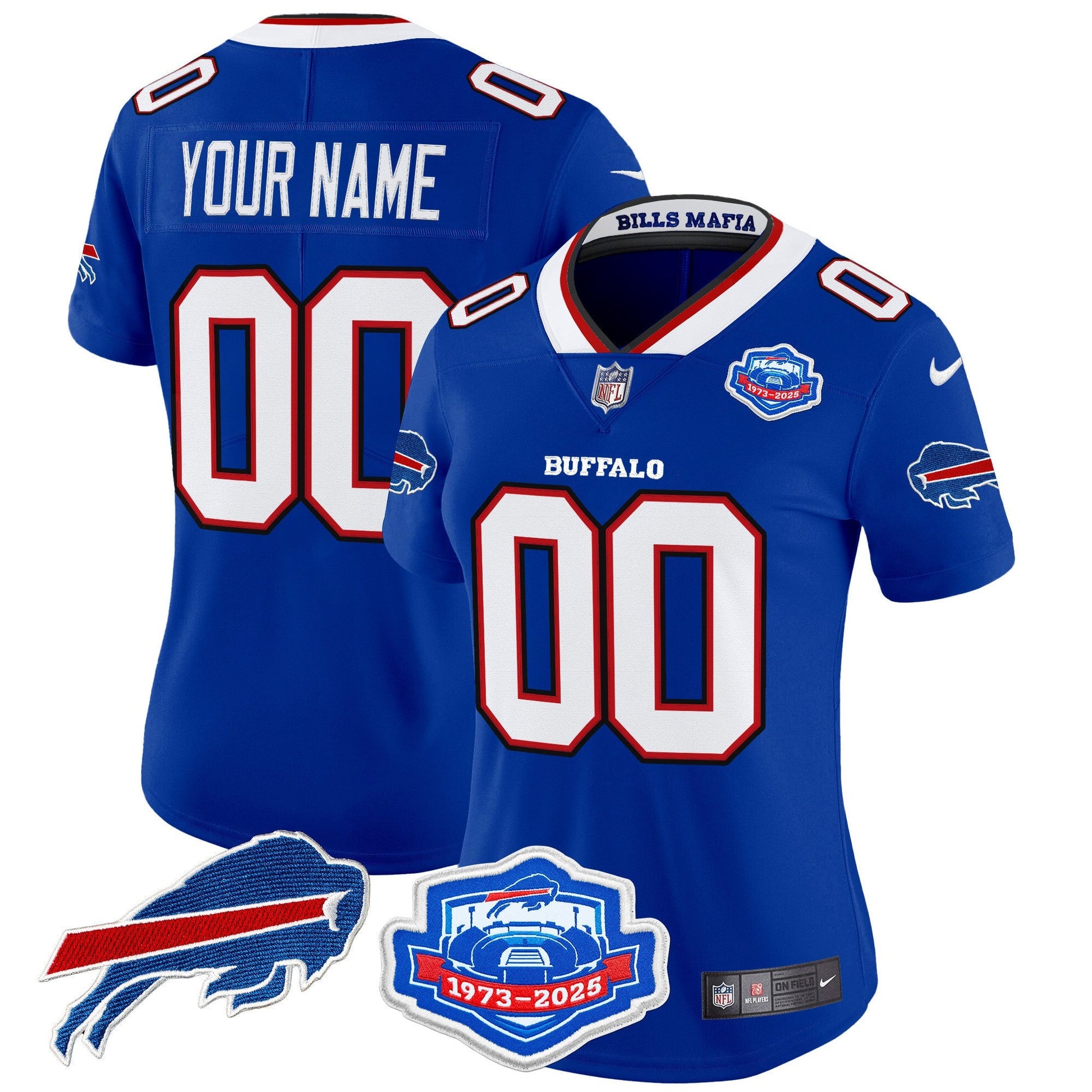 Buffalo Bills 2025 "Rivalries" Vapor Limited Custom Jersey - Farewell Season Patch - All Stitched