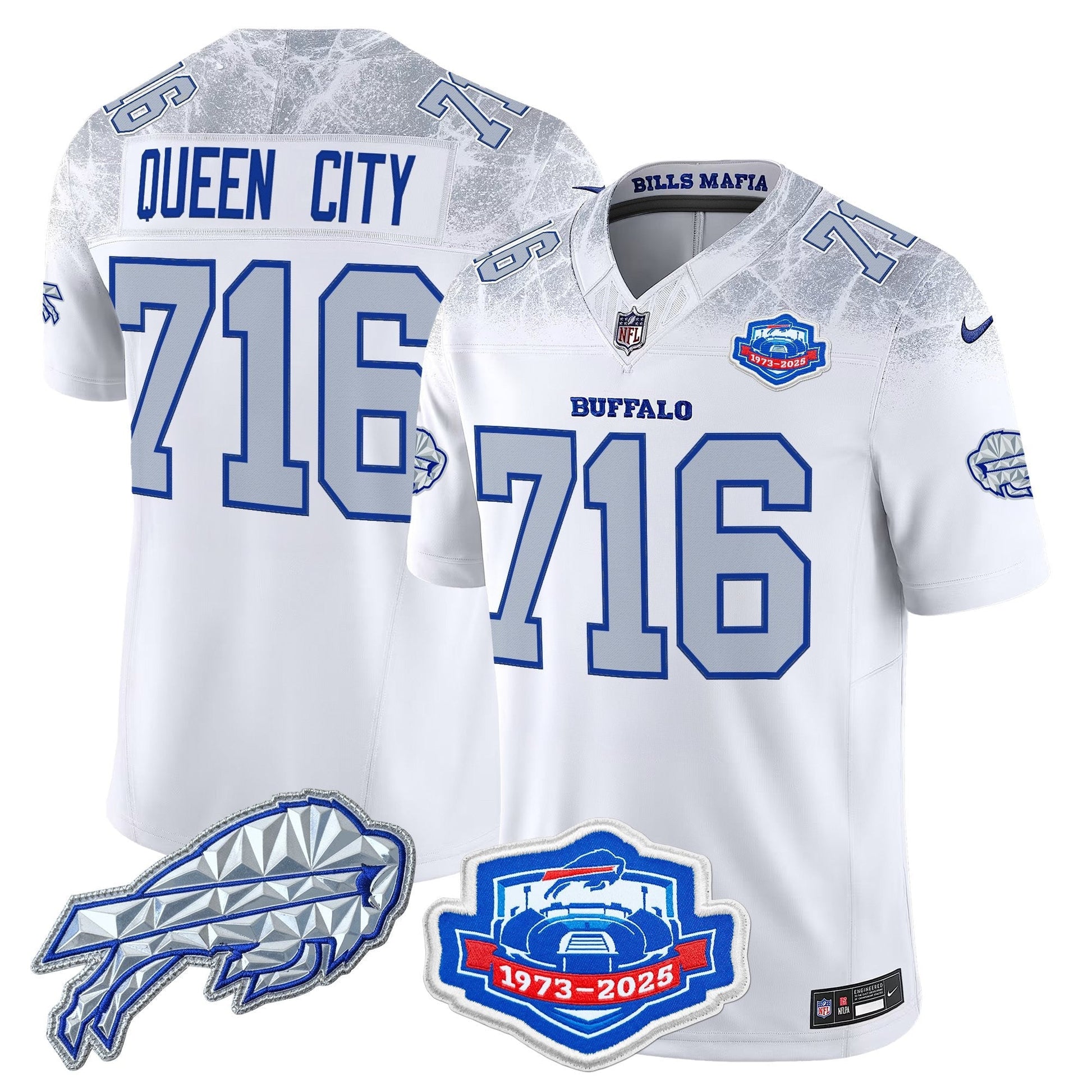 Men's Buffalo Bills 2025 "Rivalries" Vapor Limited Jersey - Farewell Season Patch - All Stitched