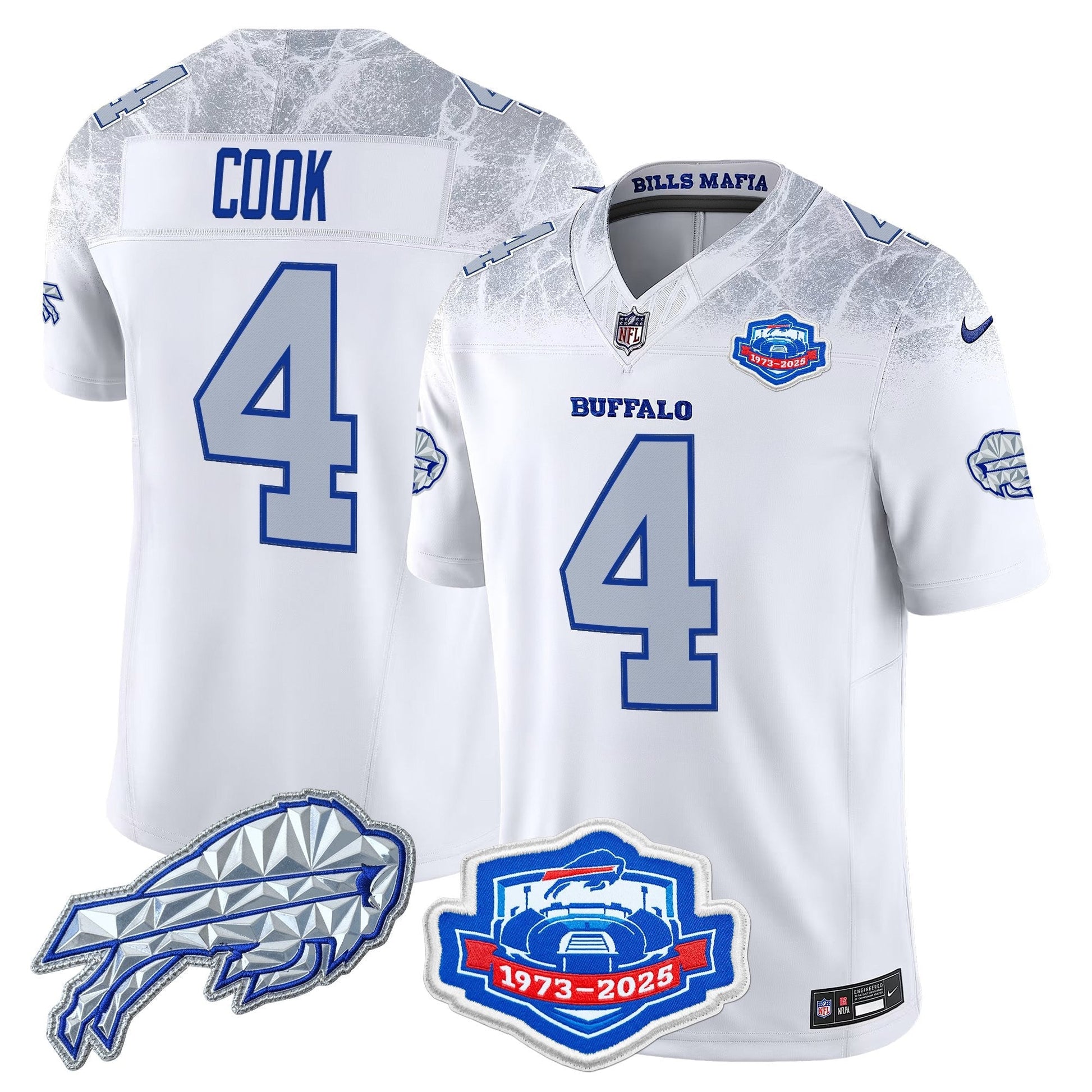 Men's Buffalo Bills 2025 "Rivalries" Vapor Limited Jersey - Farewell Season Patch - All Stitched