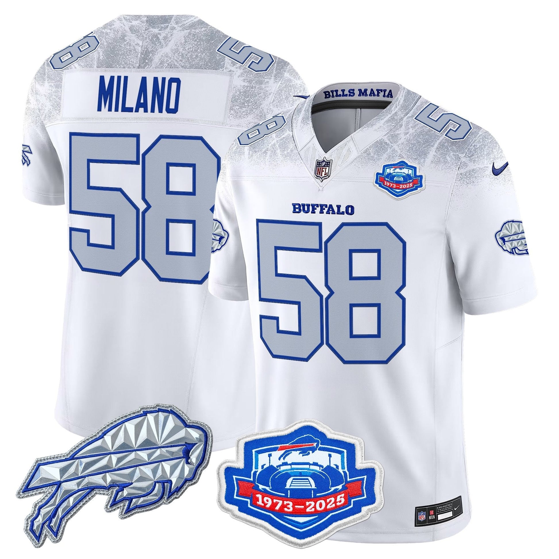 Men's Buffalo Bills 2025 "Rivalries" Vapor Limited Jersey - Farewell Season Patch - All Stitched