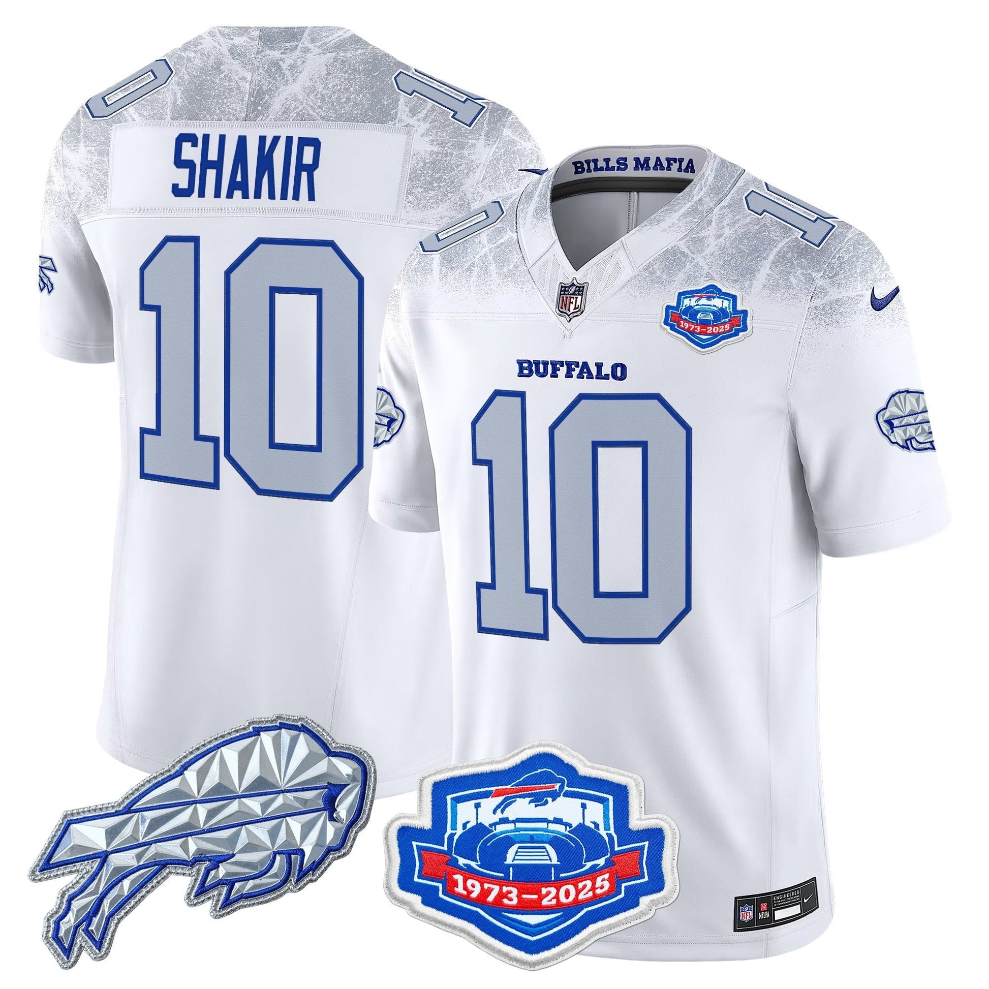 Men's Buffalo Bills 2025 "Rivalries" Vapor Limited Jersey - Farewell Season Patch - All Stitched