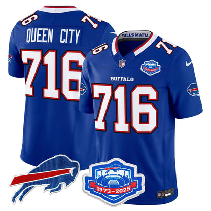 Men's Buffalo Bills 2025 "Rivalries" Vapor Limited Jersey - Farewell Season Patch - All Stitched