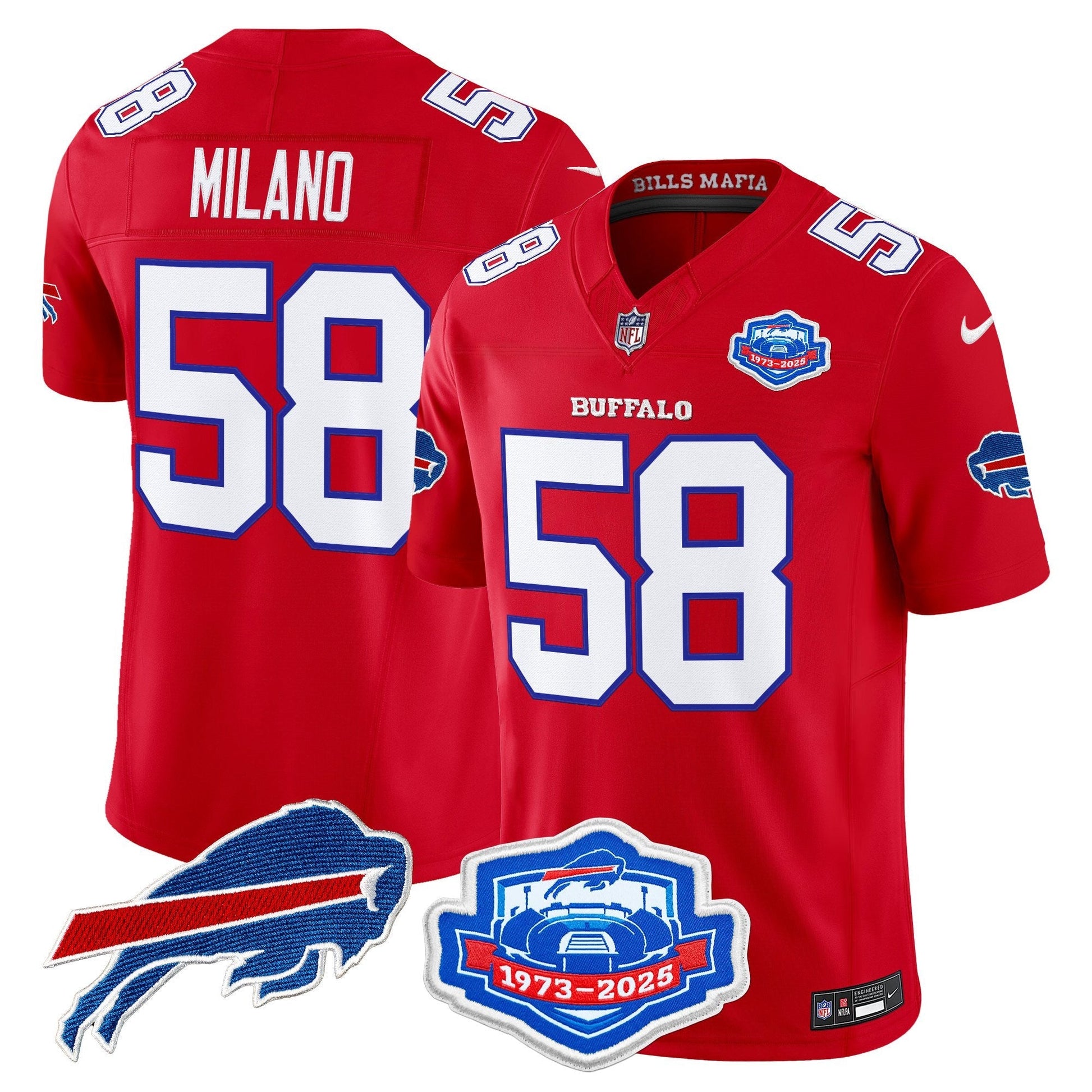 Men's Buffalo Bills 2025 "Rivalries" Vapor Limited Jersey - Farewell Season Patch - All Stitched