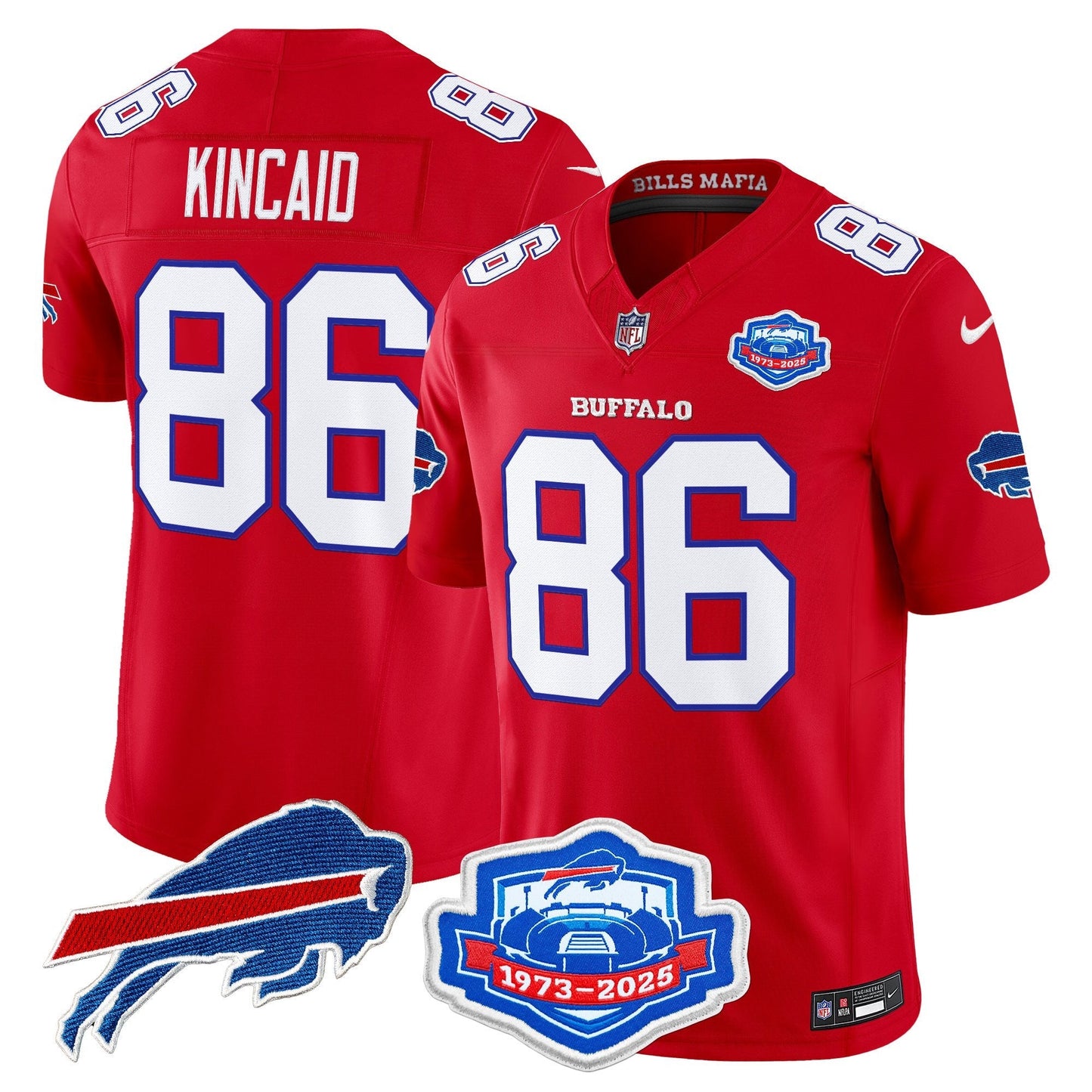 Men's Buffalo Bills 2025 "Rivalries" Vapor Limited Jersey - Farewell Season Patch - All Stitched
