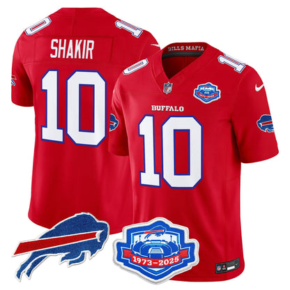 Men's Buffalo Bills 2025 "Rivalries" Vapor Limited Jersey - Farewell Season Patch - All Stitched