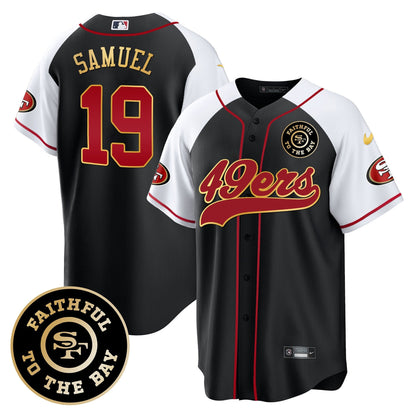 Men's 49ers Faithful To The Bay Patch Baseball Jersey - All Stitched