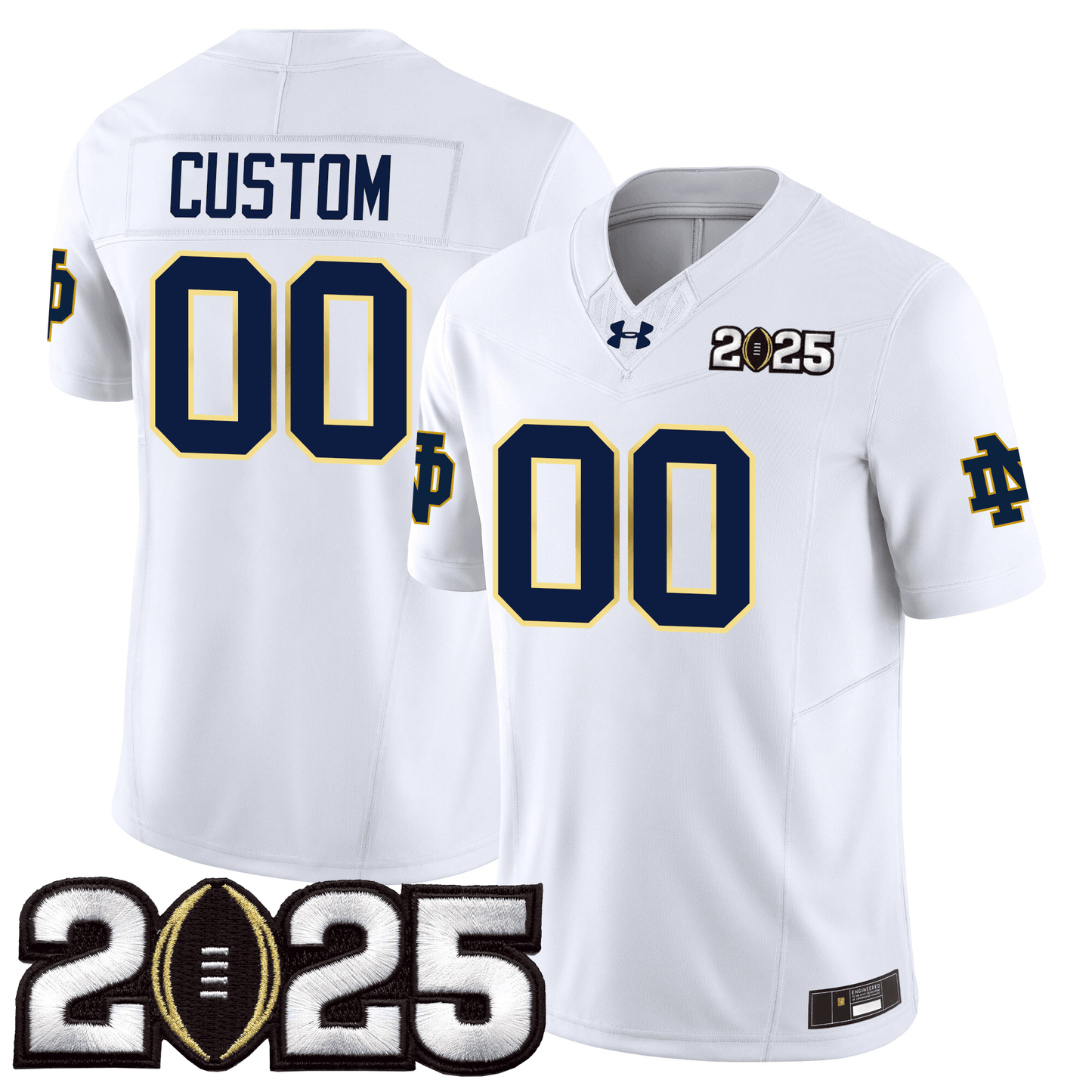 Custom Notre Dame Fighting Irish 24/25 Jersey - CFP Final Patch - All Stitched