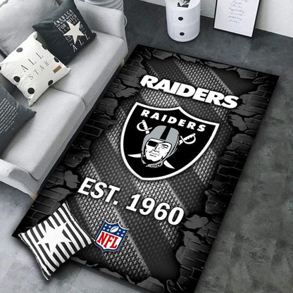Las Vegas Raiders Rug DMHF1082