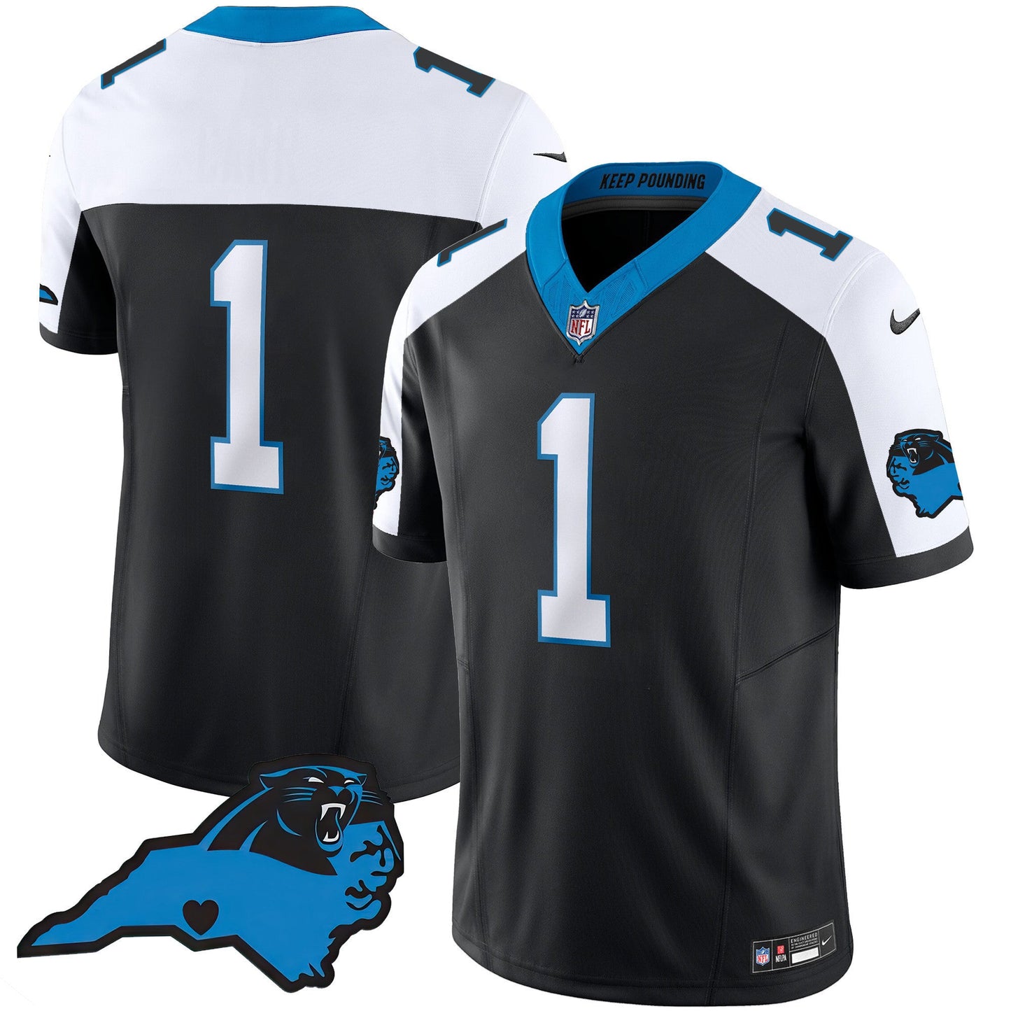 Men's Panthers Vapor Limited Jersey - Carolina Patch - All Stitched