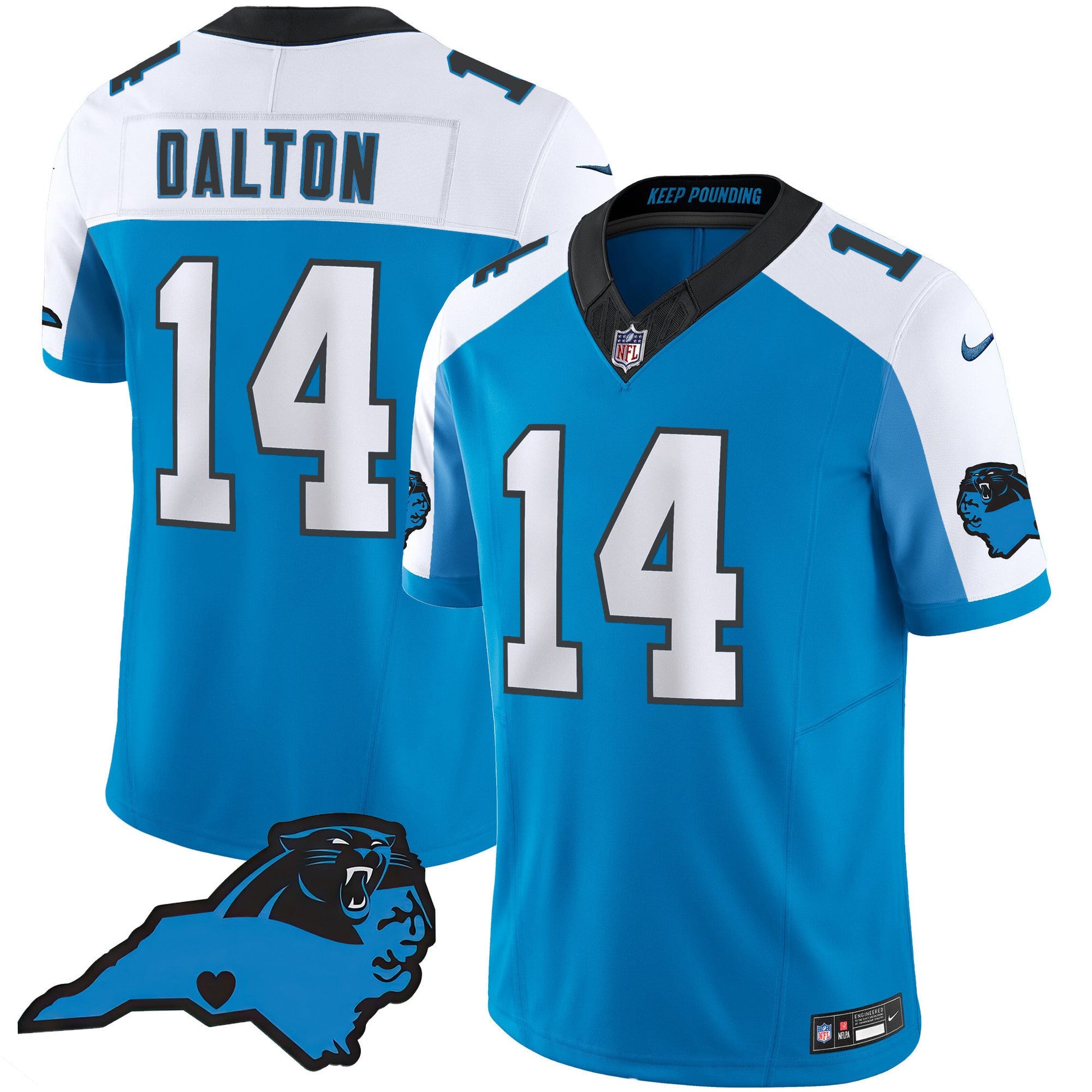 Men's Panthers Vapor Limited Jersey - Carolina Patch - All Stitched