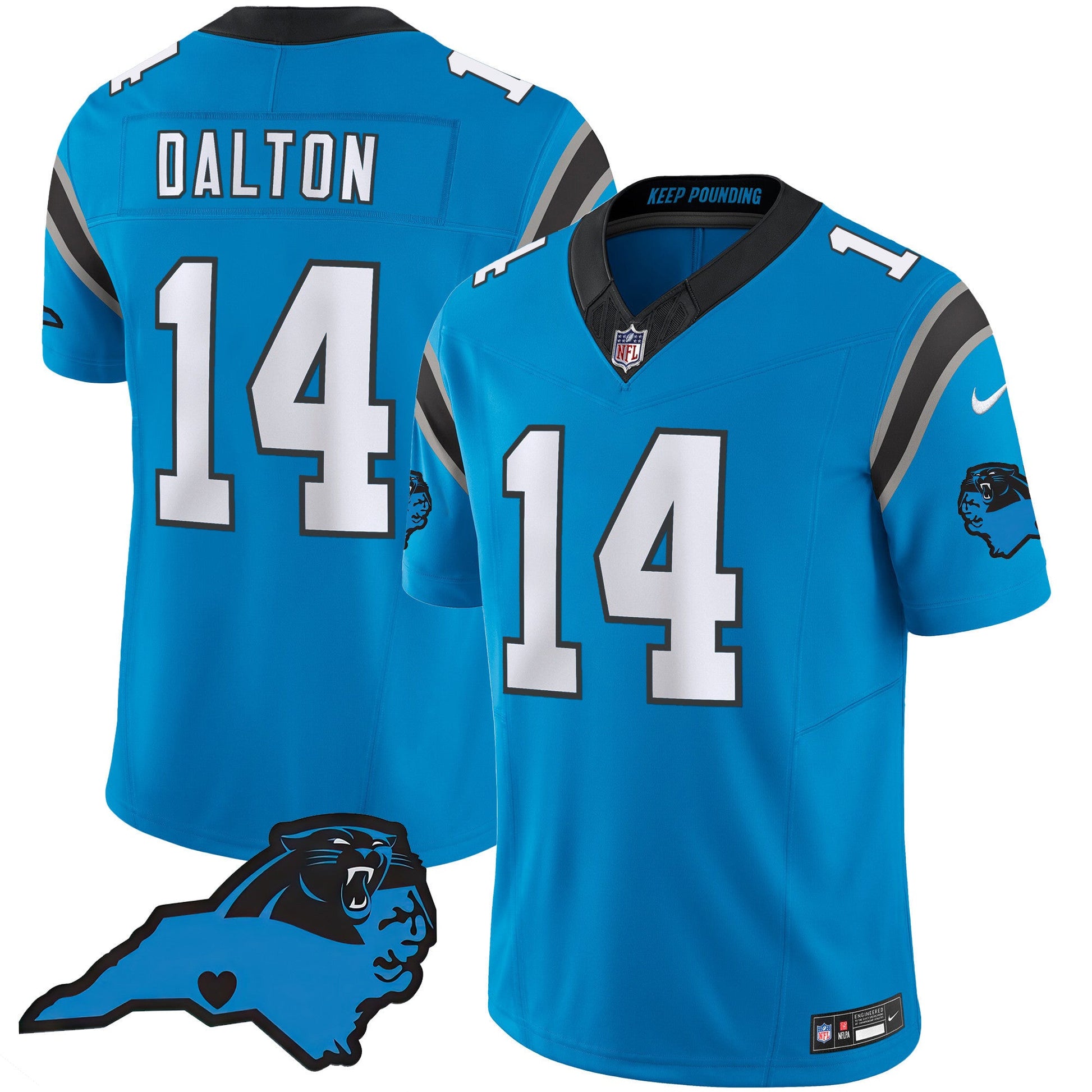 Men's Panthers Vapor Limited Jersey - Carolina Patch - All Stitched