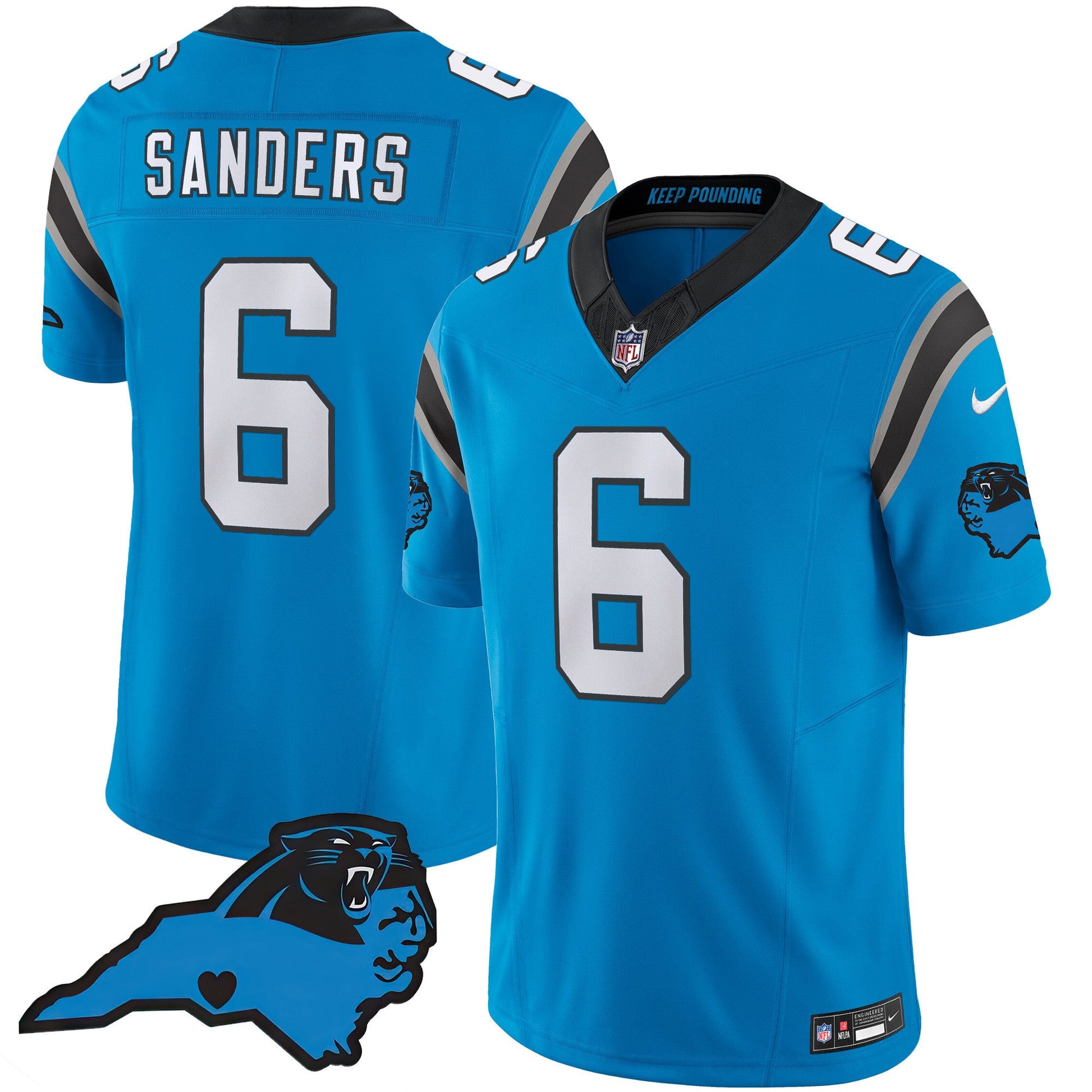 Men's Panthers Vapor Limited Jersey - Carolina Patch - All Stitched