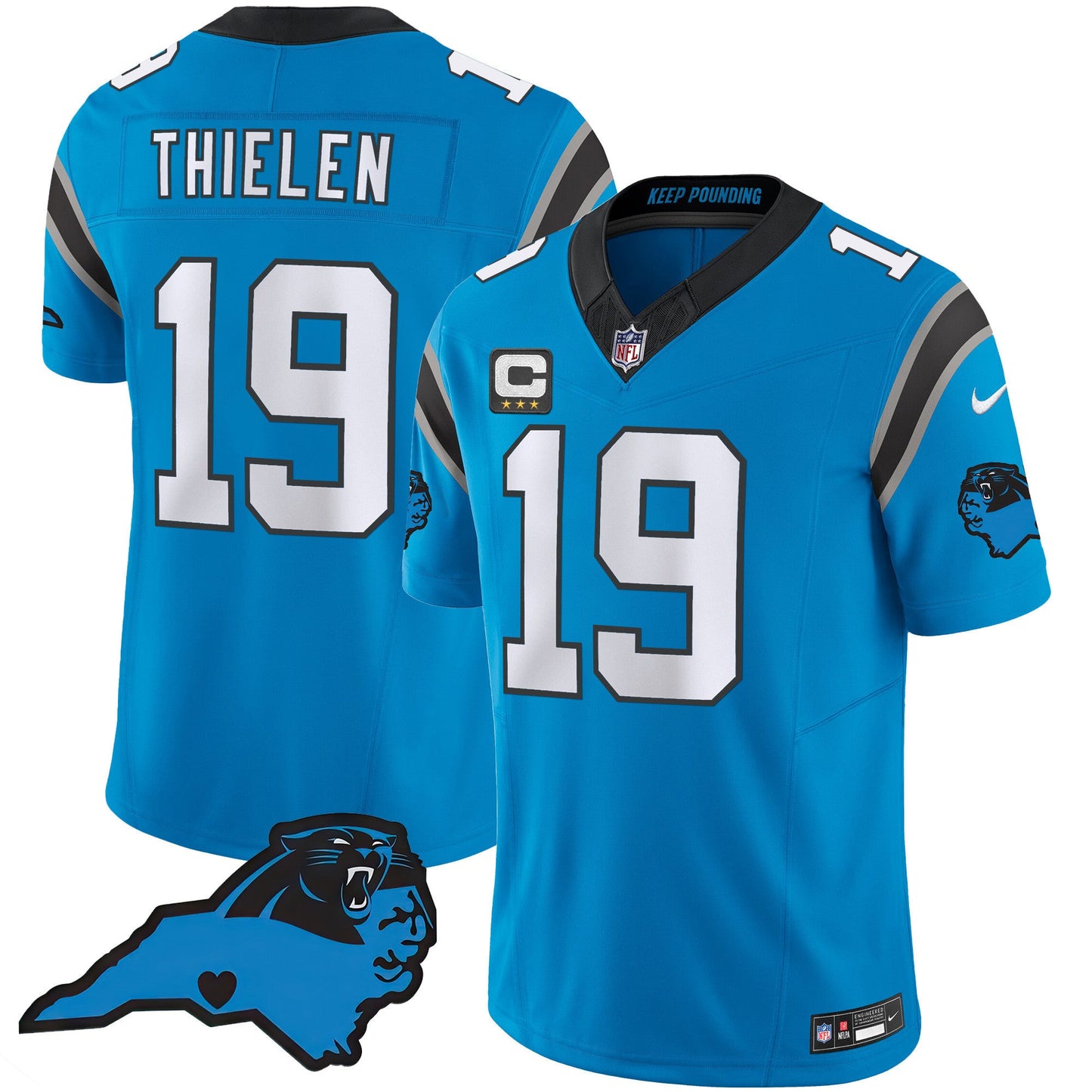 Men's Panthers Vapor Limited Jersey - Carolina Patch - All Stitched