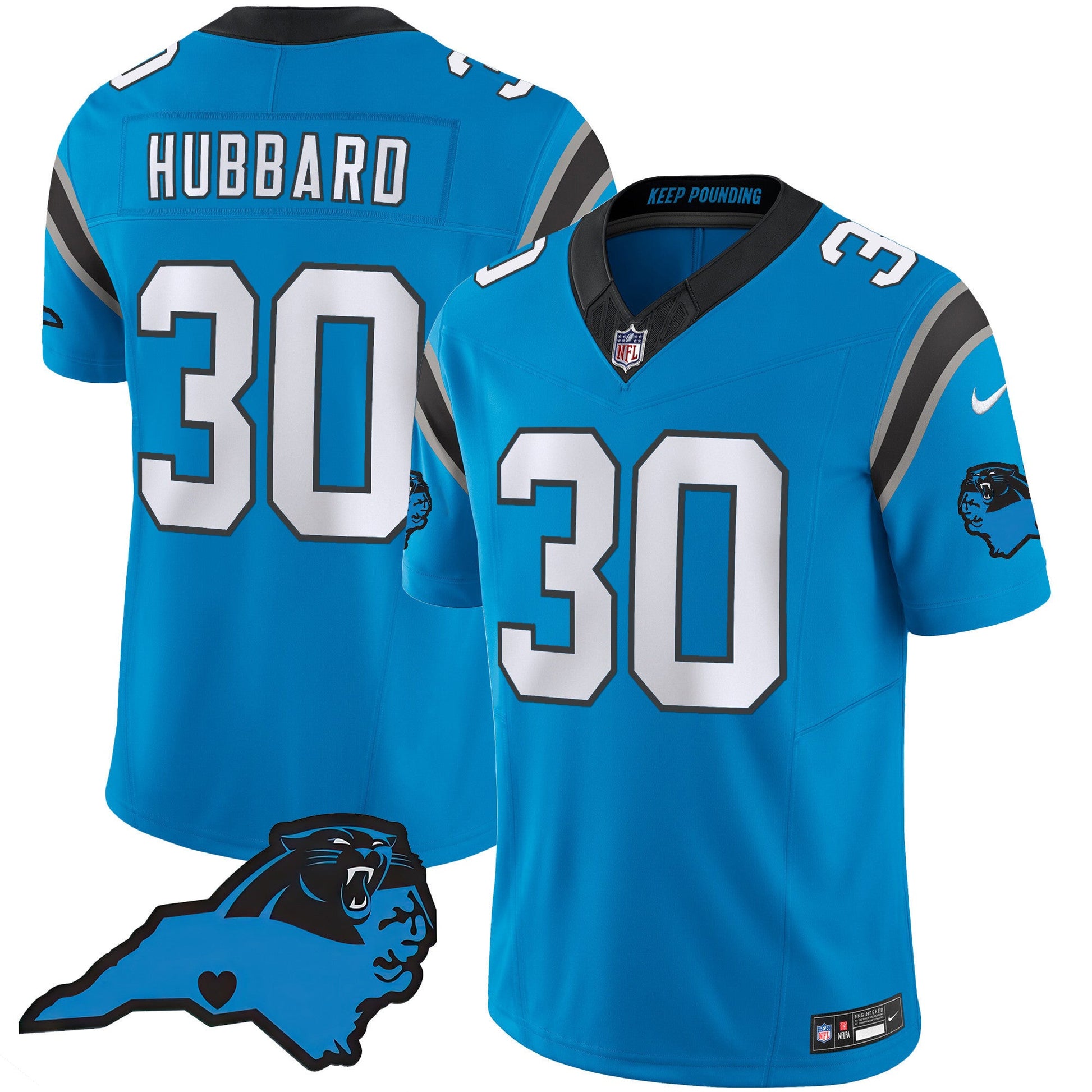 Men's Panthers Vapor Limited Jersey - Carolina Patch - All Stitched