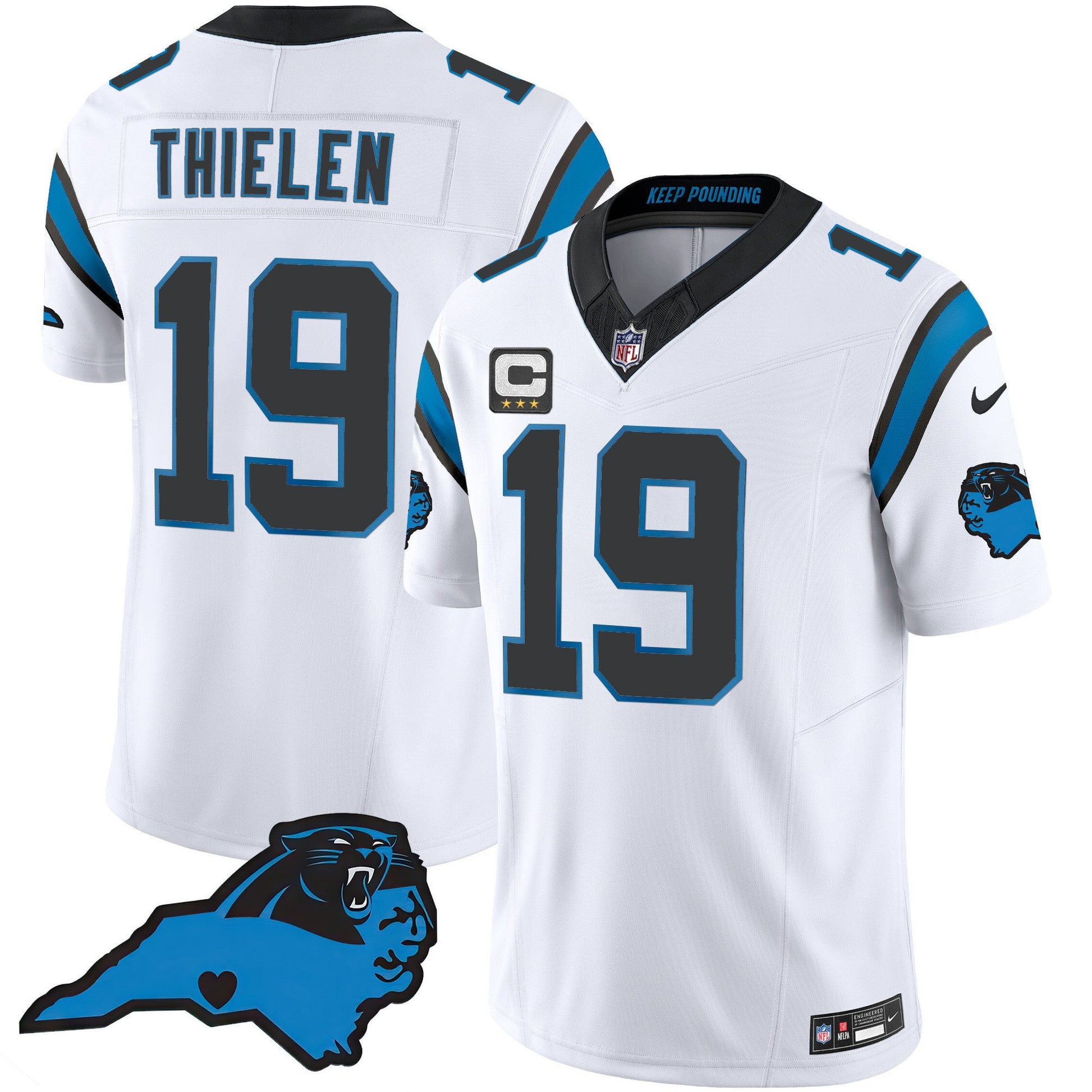 Men's Panthers Vapor Limited Jersey - Carolina Patch - All Stitched