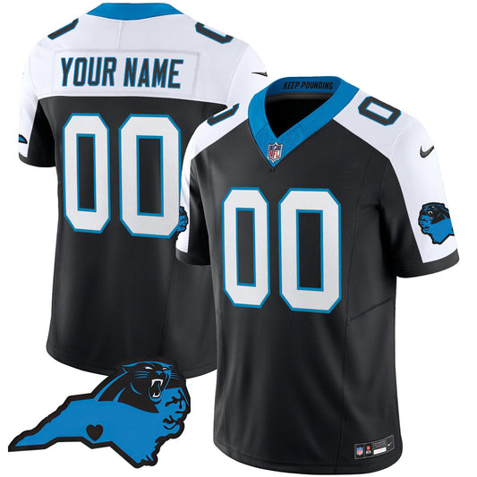 Panthers Vapor Limited Custom Jersey - Carolina Patch - All Stitched
