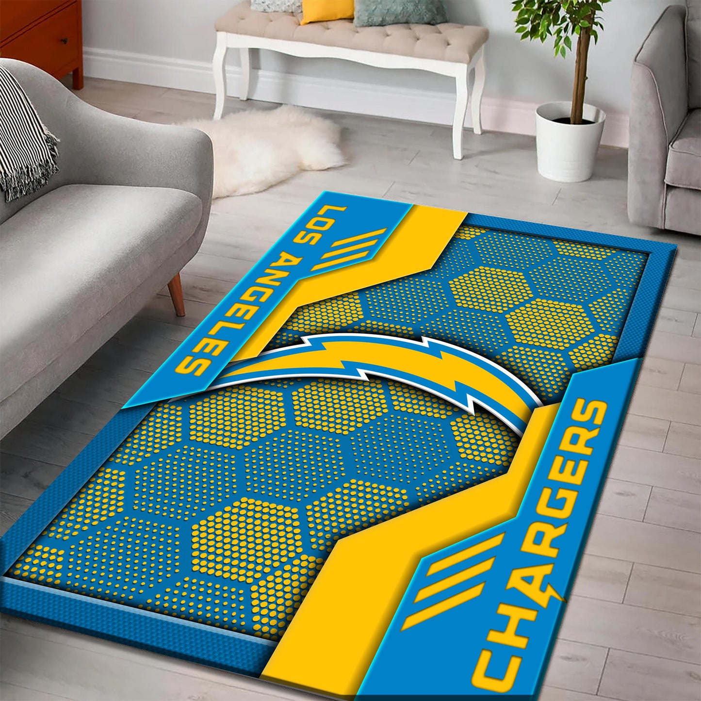 Los Angeles Chargers Rug DMHF3097