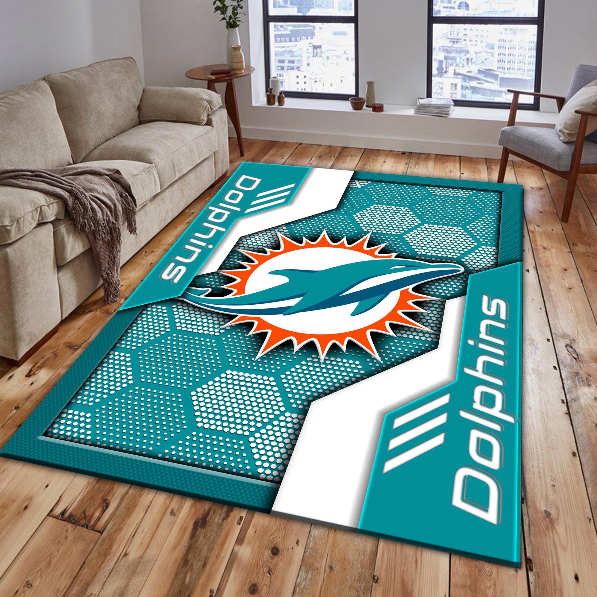 Miami Dolphins Rug DMHF3099