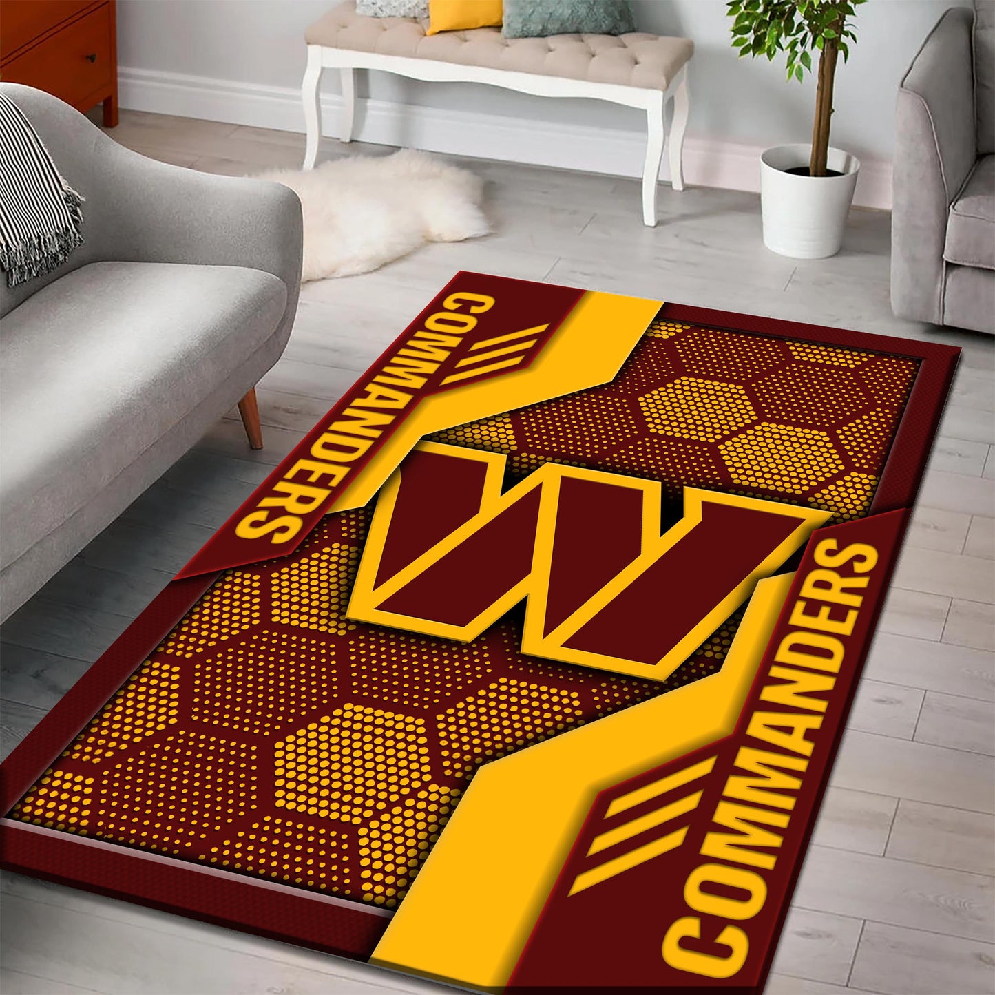 Washington Commanders Rug DMHF3111
