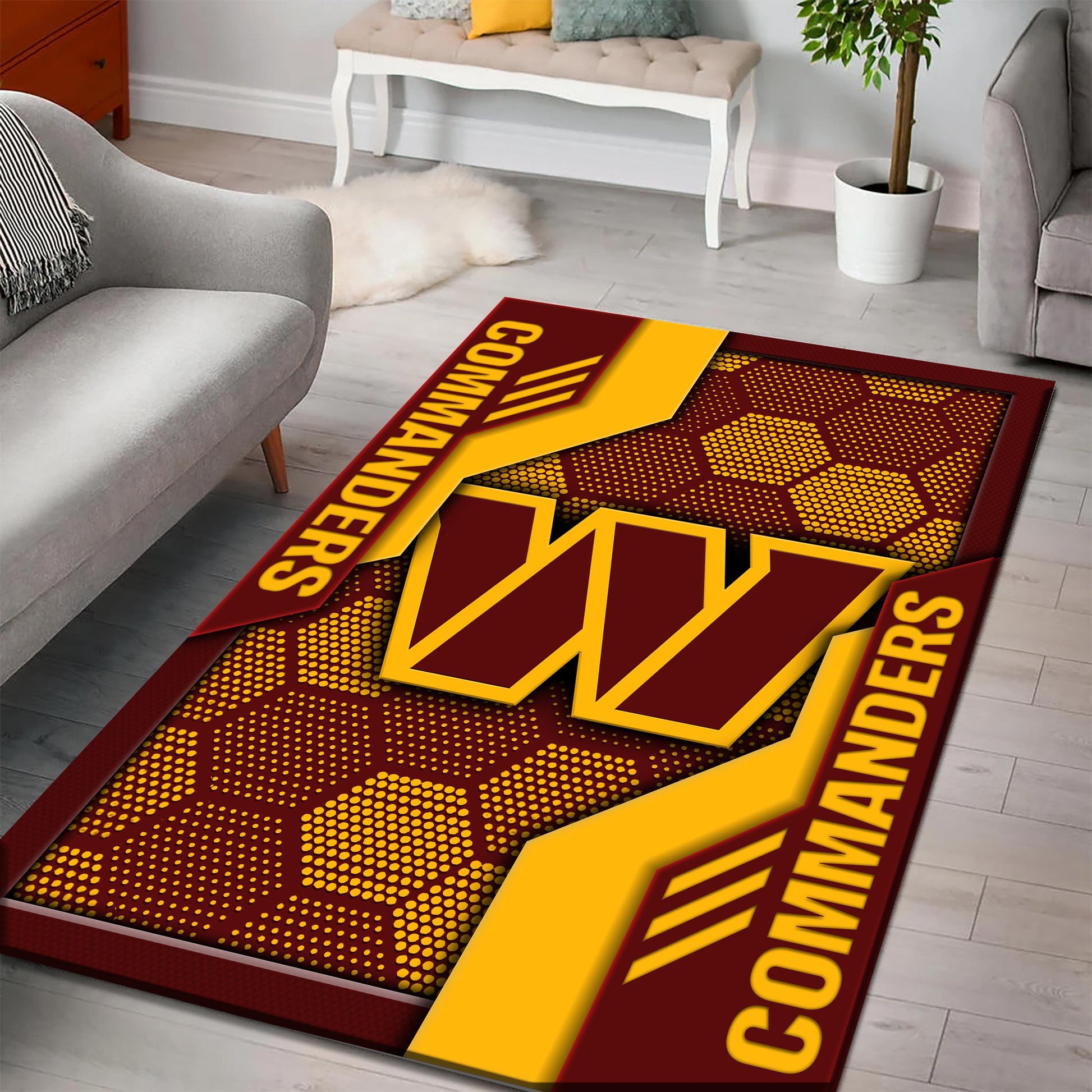 Washington Commanders Rug DMHF3111