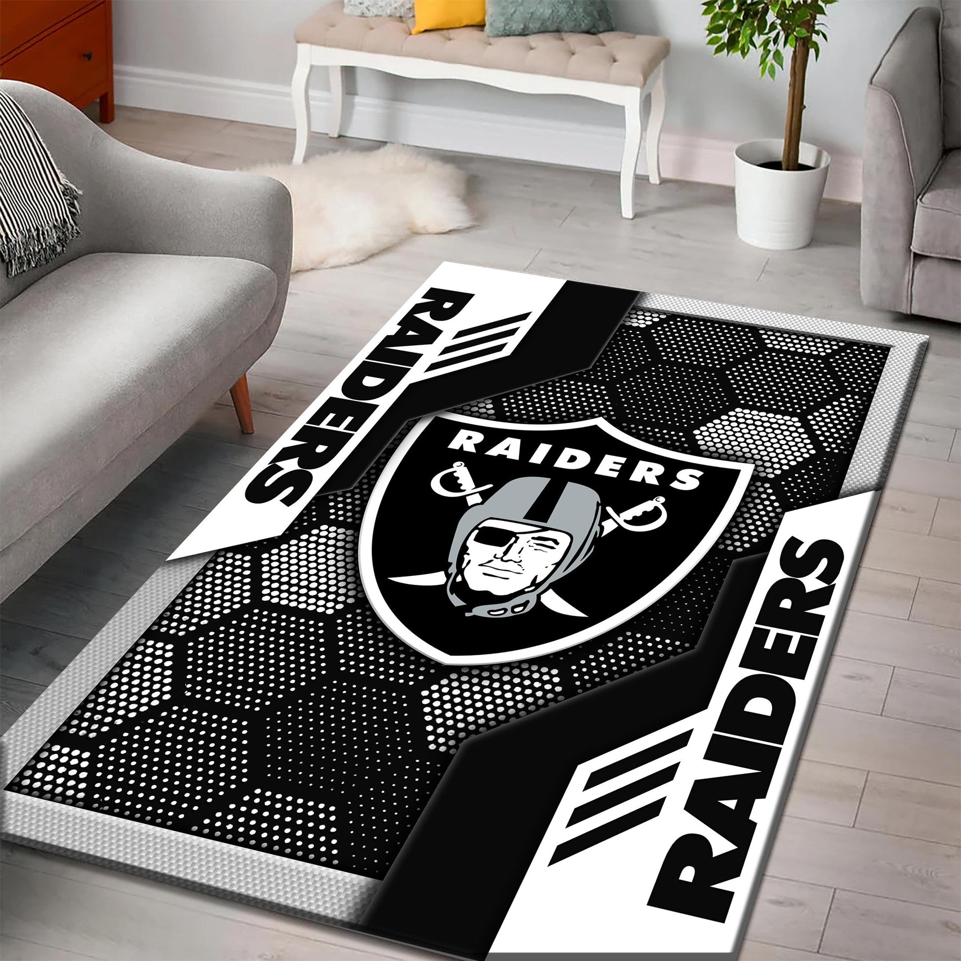 Las Vegas Raiders Rug DMHF3096
