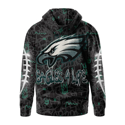 Philadelphia Eagles | Premium Special Graffiti My Team 4 Life Hoodie MM