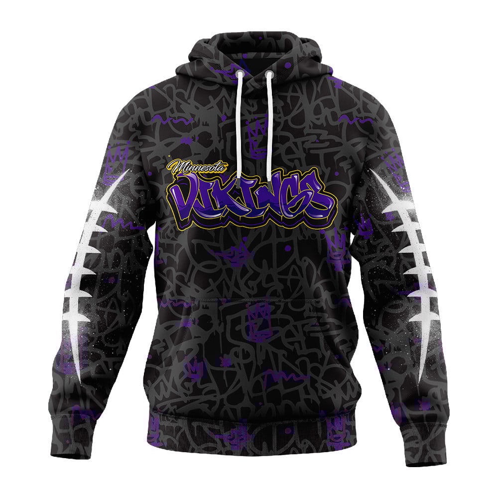 Minnesota Vikings | Premium Special Graffiti My Team 4 Life Hoodie MM