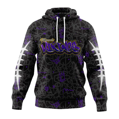 Minnesota Vikings | Premium Special Graffiti My Team 4 Life Hoodie MM