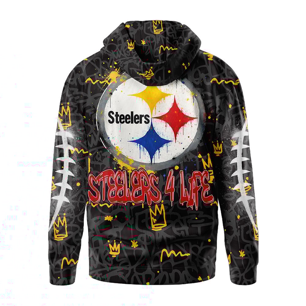 Pittsburgh Steelers | Premium Special Graffiti My Team 4 Life Hoodie MM