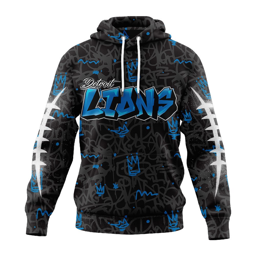 Detroit Lions | Premium Special Graffiti My Team 4 Life Hoodie MM