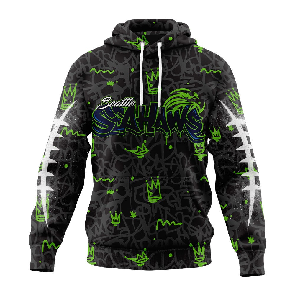 Seattle Seahawks | Premium Special Graffiti My Team 4 Life Hoodie MM